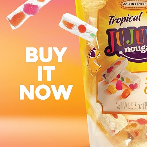 Vista 20 de Golden Bonbon Caramelo italiano de turrón de azufaifo, suave y masticable con frijoles de gelatina afrutados Receta original (2.2 libras, original)