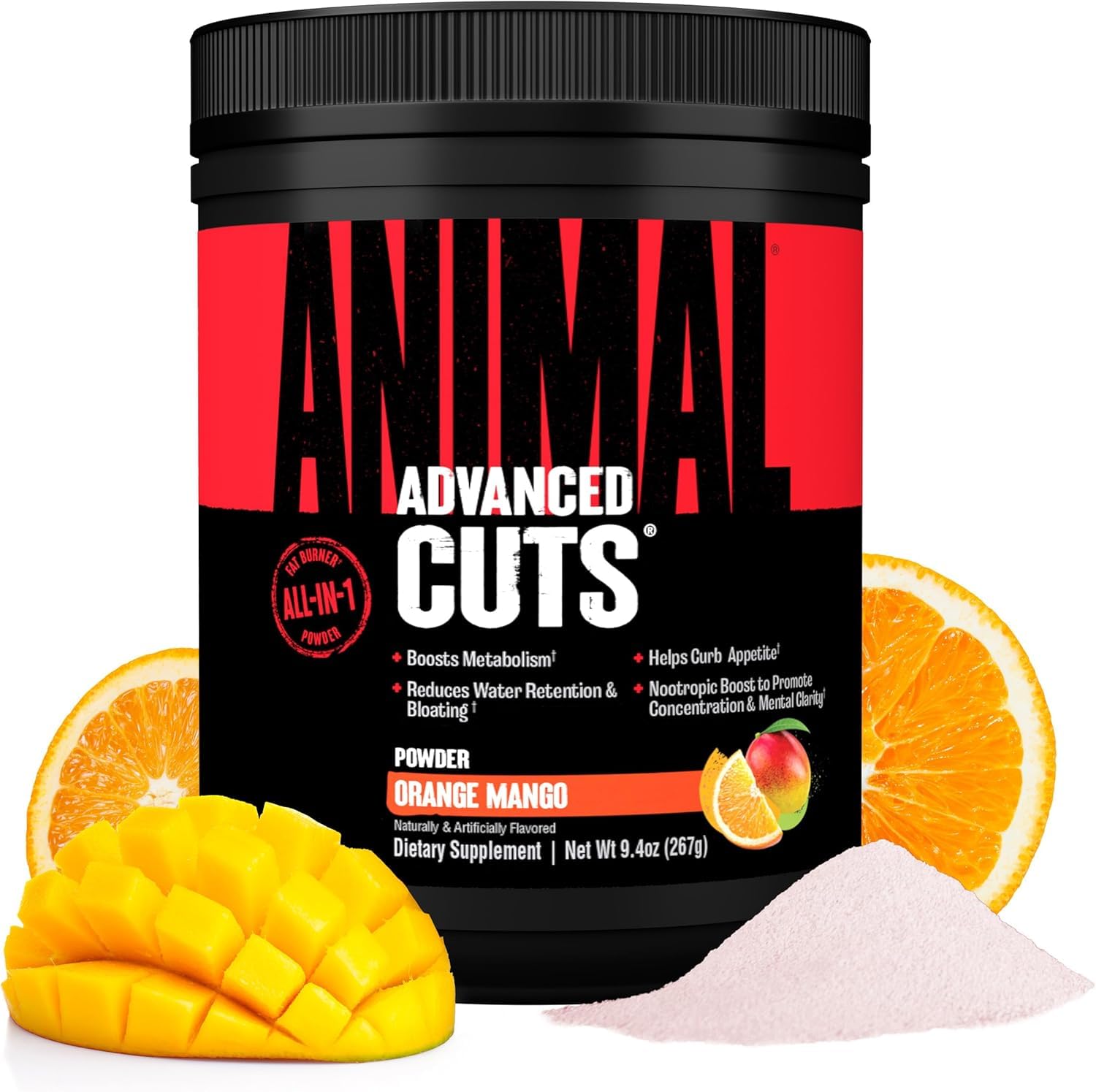 Animal Cuts Thermogenic Fat Burner Powder - Weight Loss for Women and Men for Metabolism, Energy, Focus, and Nootropic Brain Support with Ketones Appetite Suppressant - Orange Mango Flavor-image-25