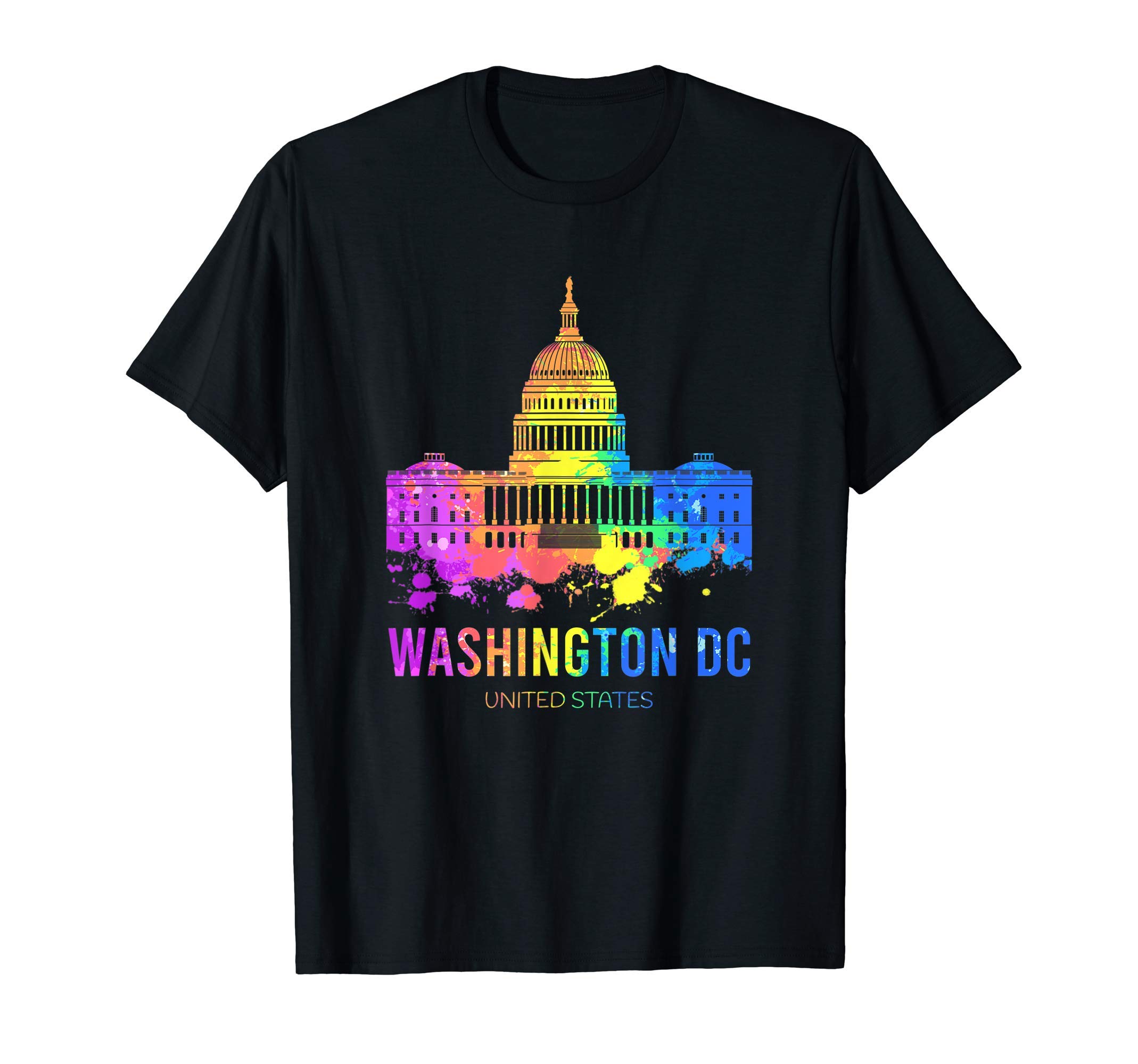 Washington DC skyline Watercolor Souvenirs US Capitol T-ShirtOEKO-TEX STANDARD 100