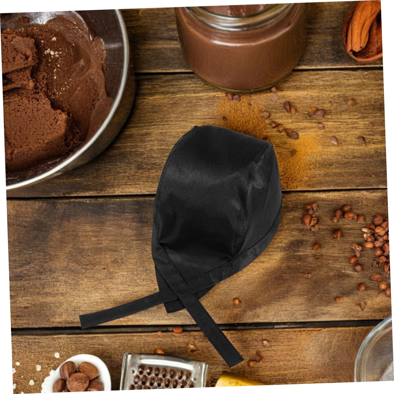 3 Gorras de Chef Negras Ajustables y Cómodas de Tejido para Trabajo en Restaurante y Catering, Paquete de 3 Unidades para Uso Diario o Profesional