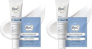RoC Multi Correxion 5 in 1 Anti-Aging Daily Facial Moisturizer for Women and Men, Broad Spectrum SPF 30 & Shea Butter (1.7 oz) with Night Cream Packette (Packaging May Vary) (Pack of 2)