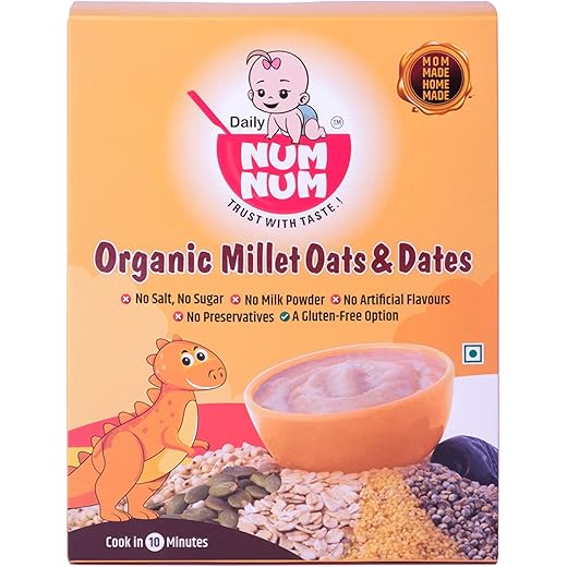Daily NUM NUM Cereals For Kids Organic Millet Oats Dates N
