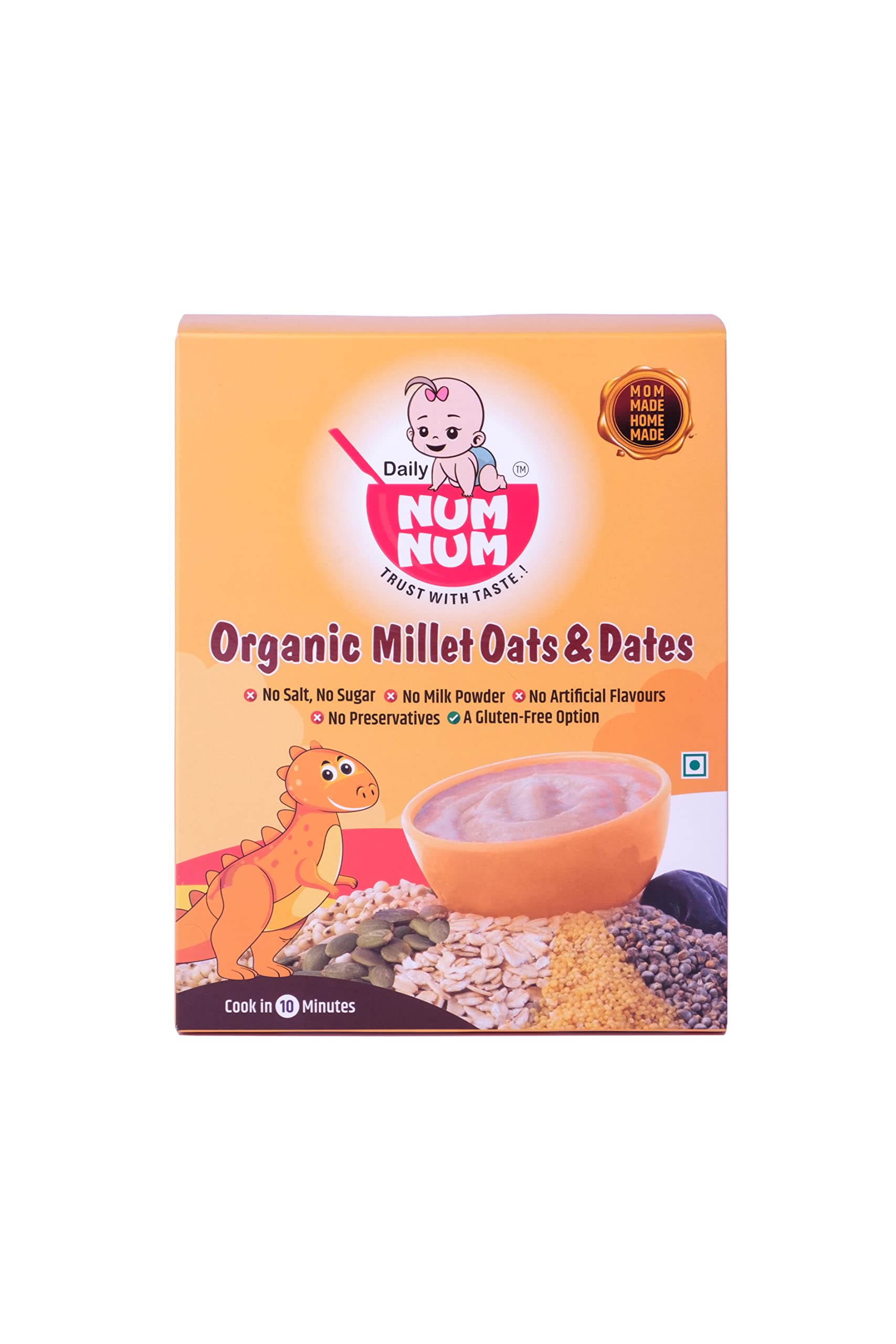 Sponsored Ad - Cereals For Kids | Organic Millet Oats Dates – No Salt, No Sugar Millets Cereals | Sprouted Healthy Tasty Vegan Baby food cereal | No Milk Powder | 200g pack