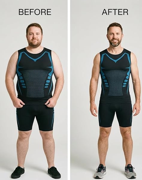 North Alpine Compression Shirt - Men NorthPower lonic Compression Vest for Posture Support and Chest Slimming - 2