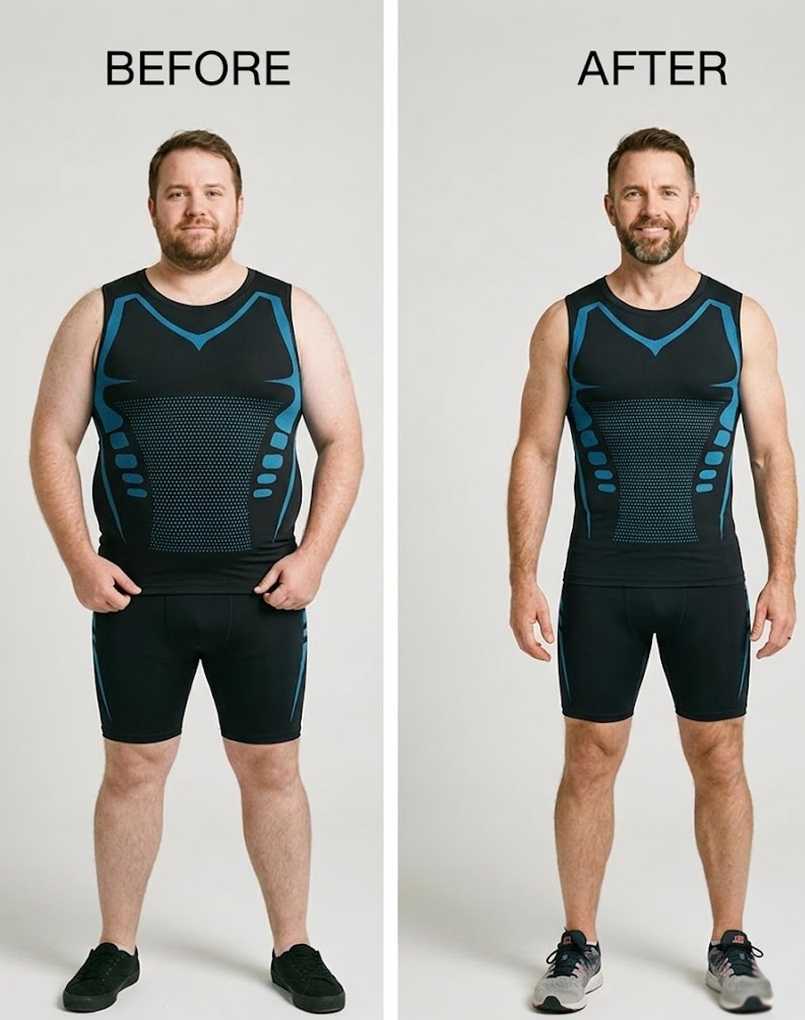 North Alpine Compression Shirt - Men NorthPower lonic Compression Vest for Posture Support and Chest Slimming — view 2