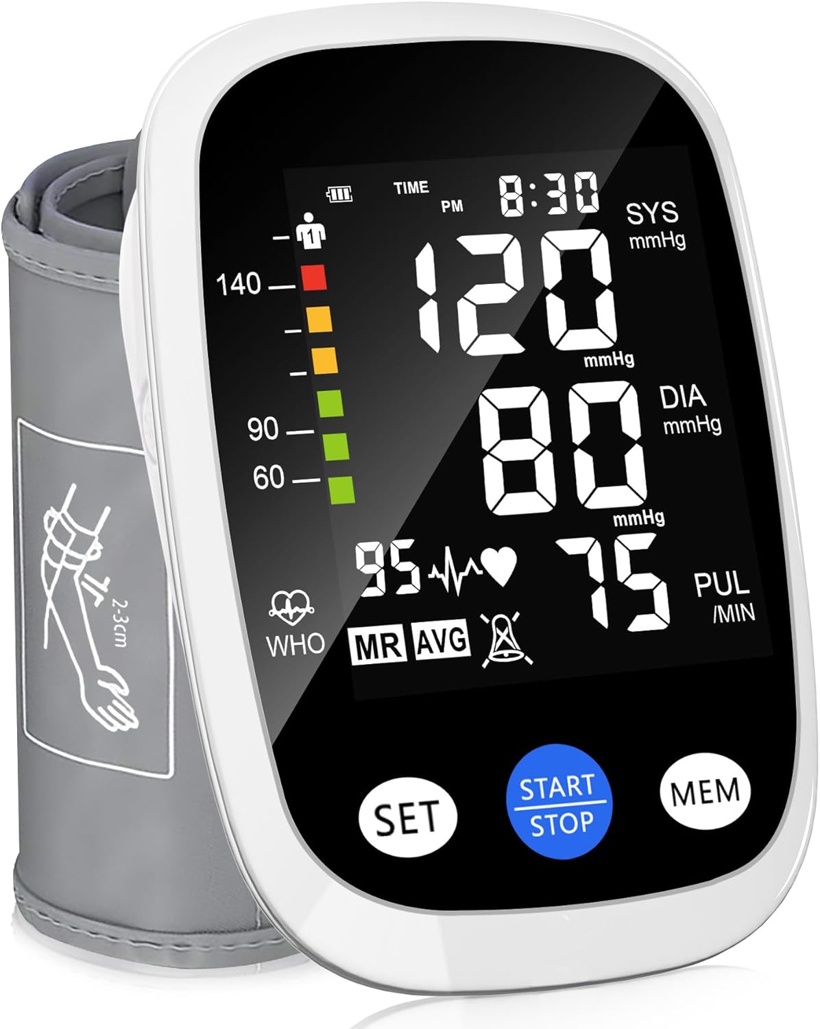Product image of Blood Pressure Monitor Automatic Upper Arm Machine & Accurate Adjustable Digital BP Cuff with Large LCD Backlit Display - 2x99 Memory for Home Use with Large Adjustable Cuff
