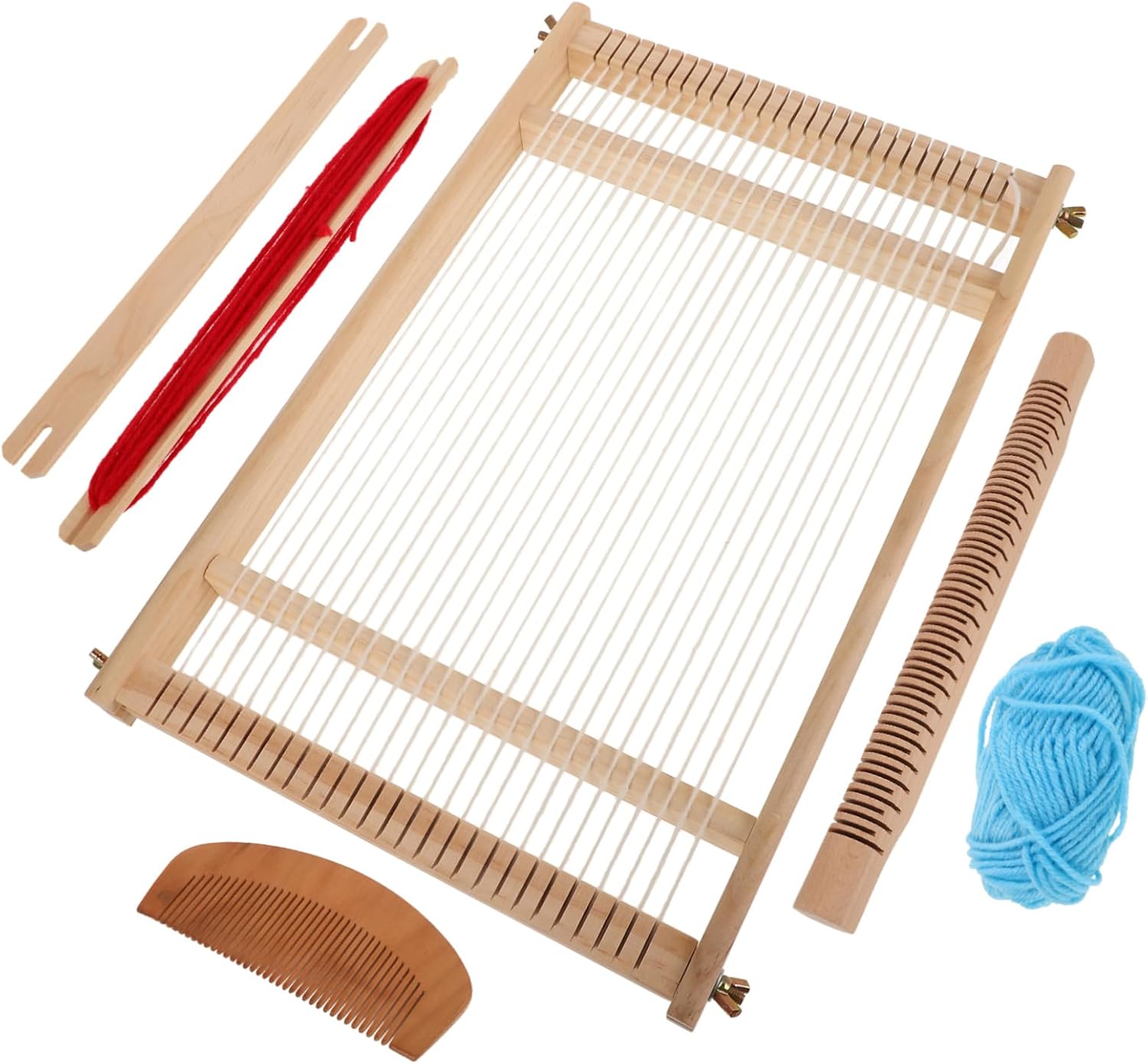 Uonlytech Wooden Handloom DIY Weaving Tool Hand-Woven Tapestry Loom Safe Material for Beginners and Boys and Girls