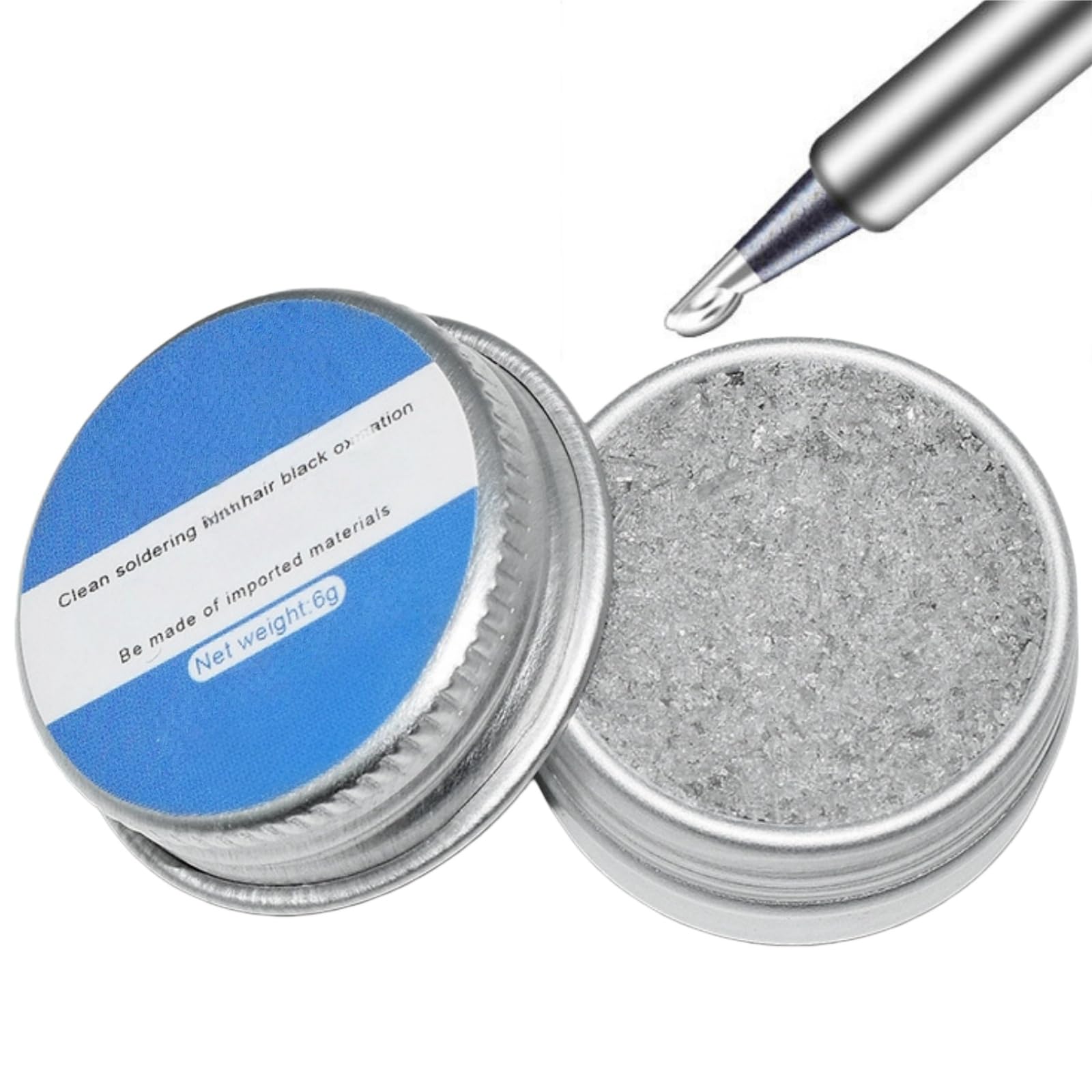 Lötspitzenreiniger,Lötspitzen-Reaktivator Dose,zur Reaktivierung Oxidierter Lötspitzen,Beseitigt Schonend Auch Oxidschichten,Hochwertiges Material,zur Reparatur Der Lötspitze Verwendet