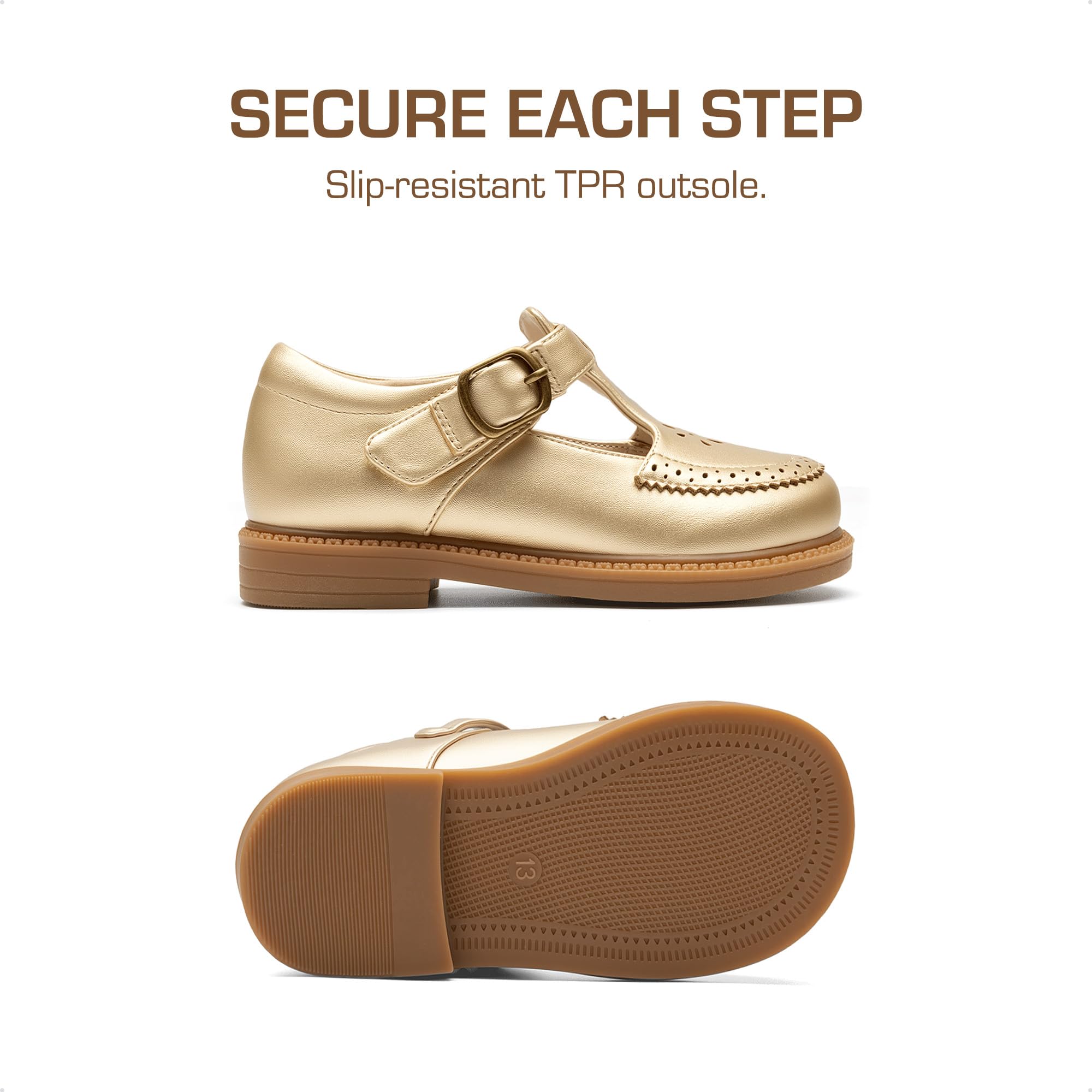 DREAM PAIRS Dziewczęce buty na ubrania dla dziewczynek z kwiatami na wesele, imprezę