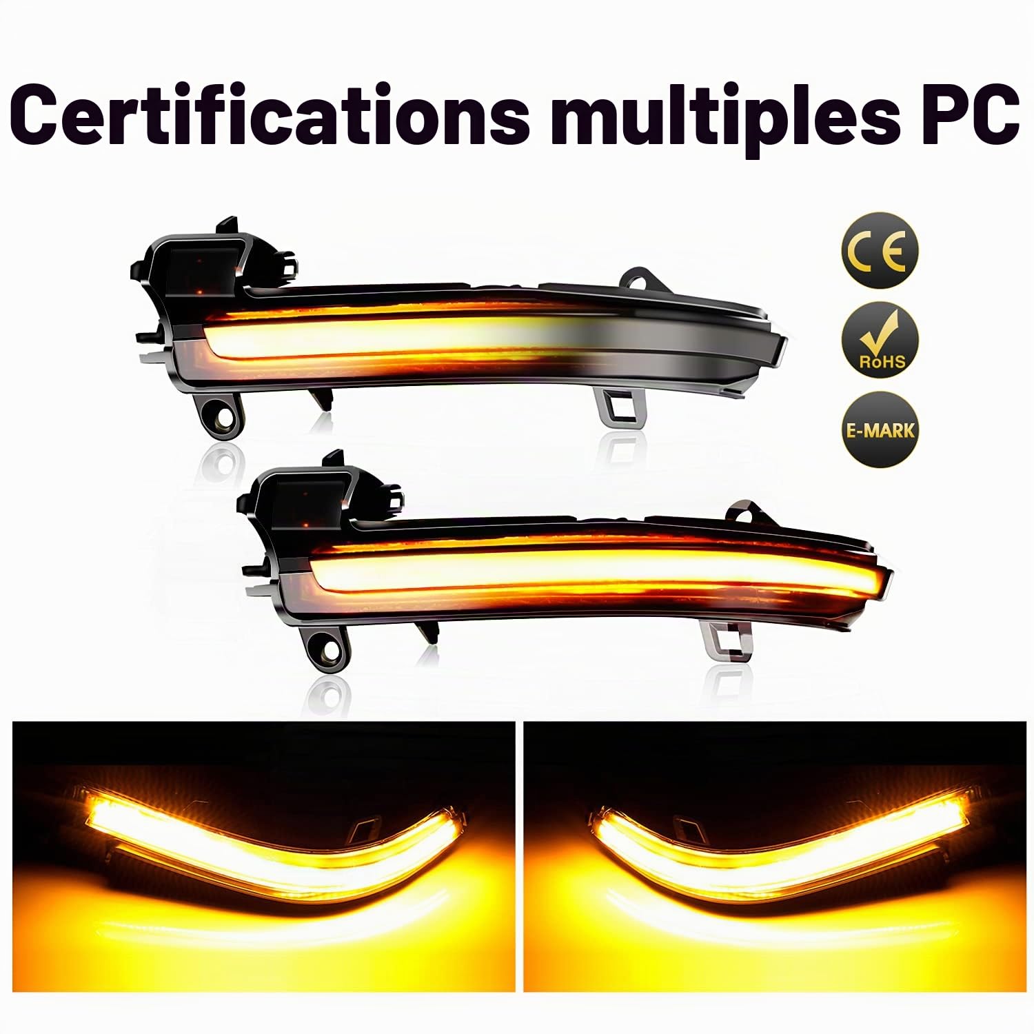 WinPower LED Dynamique Clignotants Indicateur de rétroviseur Rétroviseur Clignotant Compatible avec BMW F20 F21 F22 F23 F30 F31 F34 F32 E84, 2 Pièces