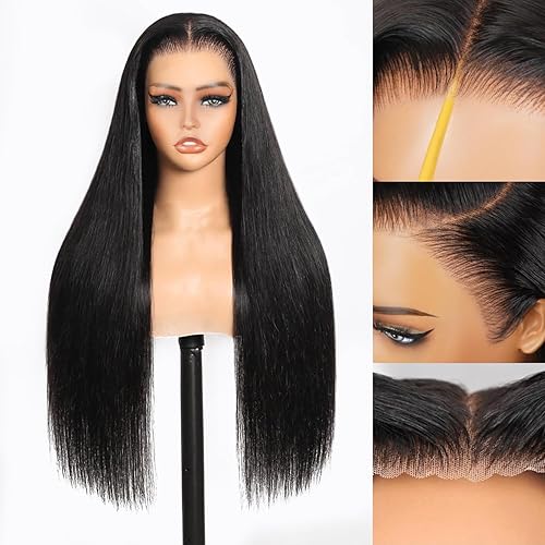 Miniatura 8 de Peluca de encaje frontal burdeos, peluca corta de encaje frontal HD de 13 x 4 pulgadas, predepilada con abuelitos, densidad del 150%, pelucas sin