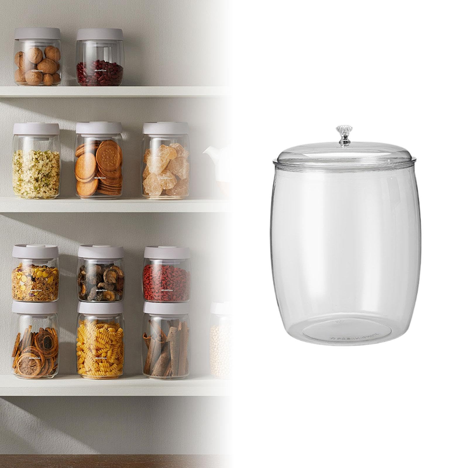 Vorratsbehälter Küche Lebensmittel Vorratsdose mit Luftdichtem Deckel Mehrzweck Küchen Vorratsglas Versiegeltes Gefäß Transparenter, 17.5 L
