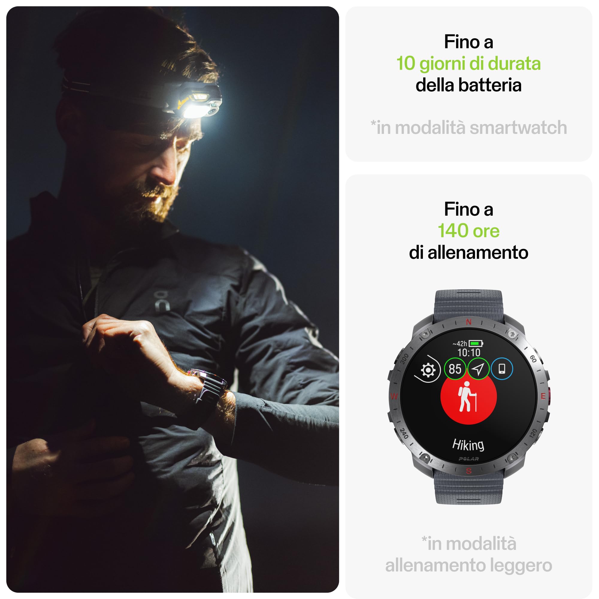 Polar Grit X2 Pro Orologio GPS Outdoor Vetro Zaffiro