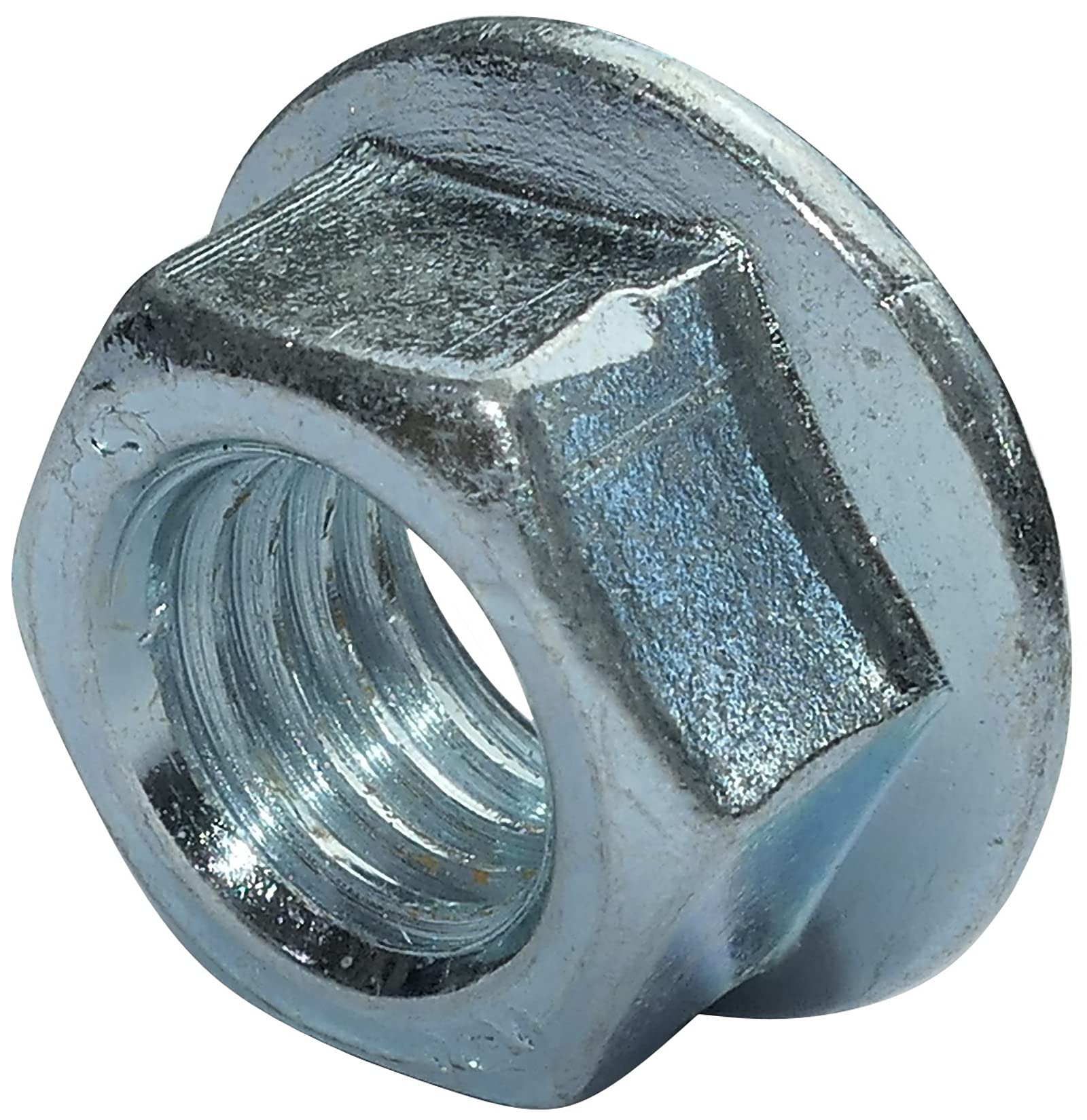 AERZETIX Tuercas Hexagonales con Brida Dentada M10 Ø20mm, 100 Piezas | Acero al Carbono, Autoblocante, Tuerca de Seguridad, C49645