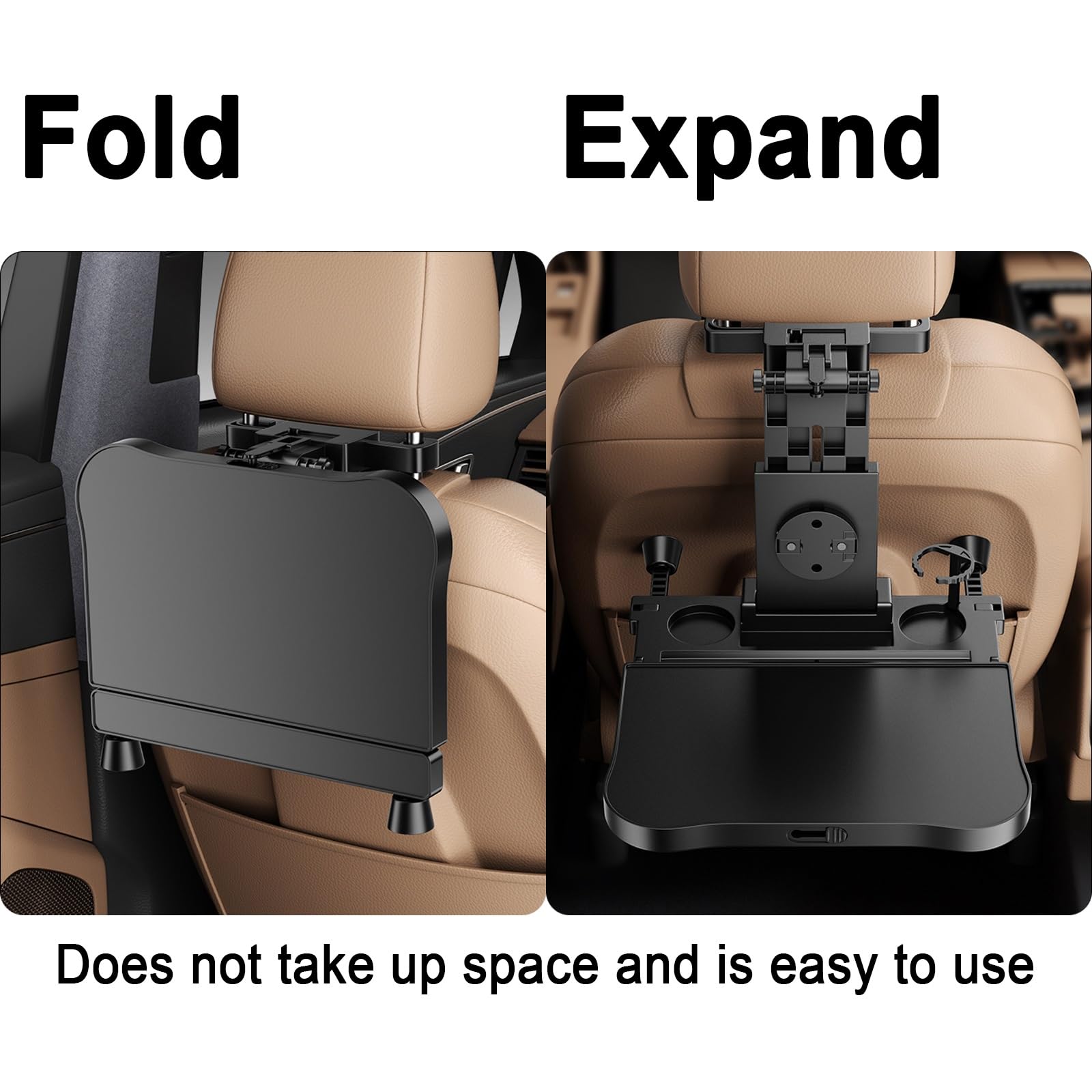 Tavolino per Sedile Posteriore per Auto Tavolo per Auto Tavolo per Auto Pieghevole Multifunzionale con Supporto per Telefono, per Lavorare, Scrivere, Mangiare, Viaggiare (Size : Style A)