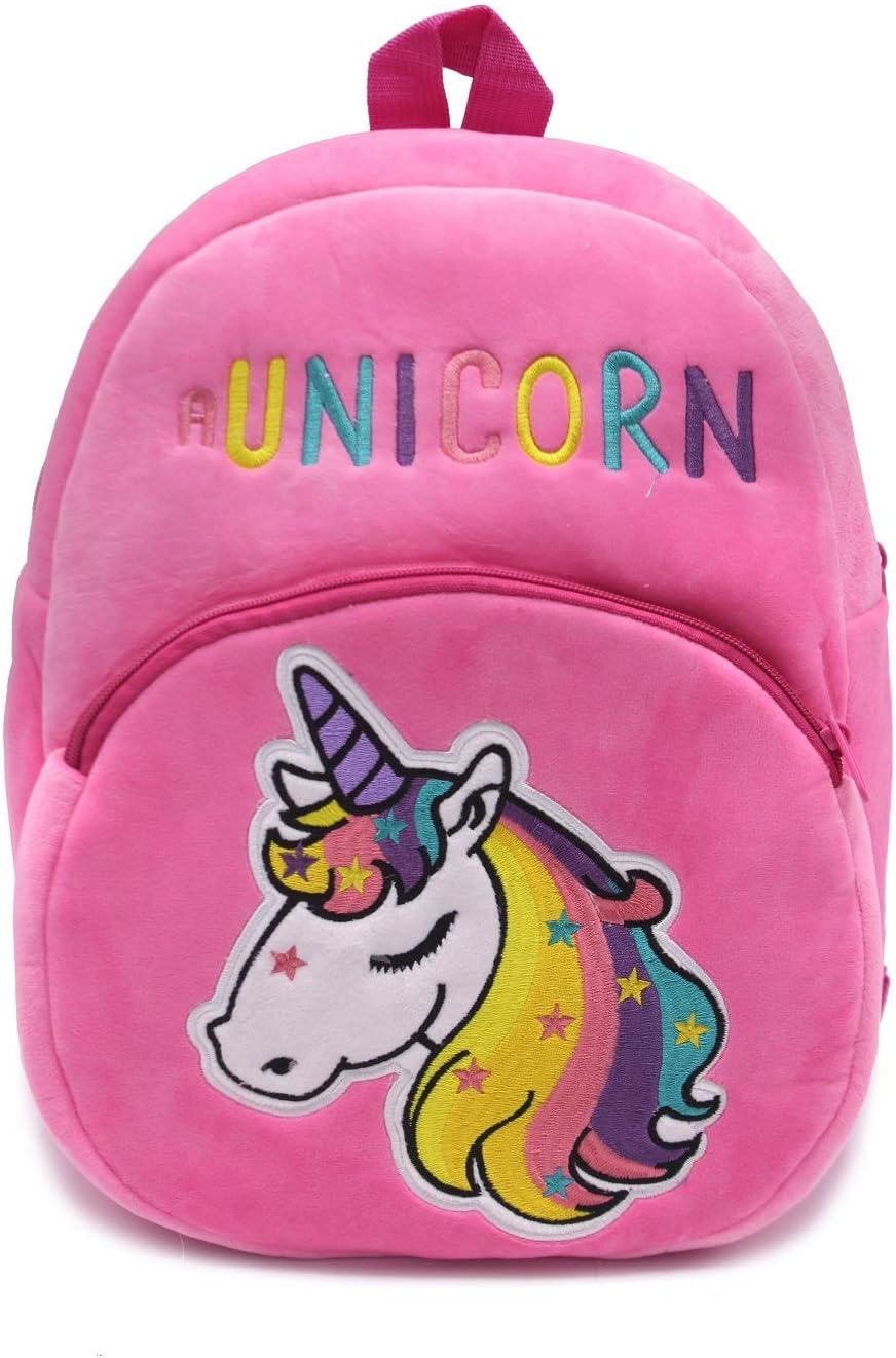 Frantic Soft Cartoon Animal Velvet Plush School Backpack Bag For 2 To 5 Years Boys/Girls - Nursery, Preschool, Picnic