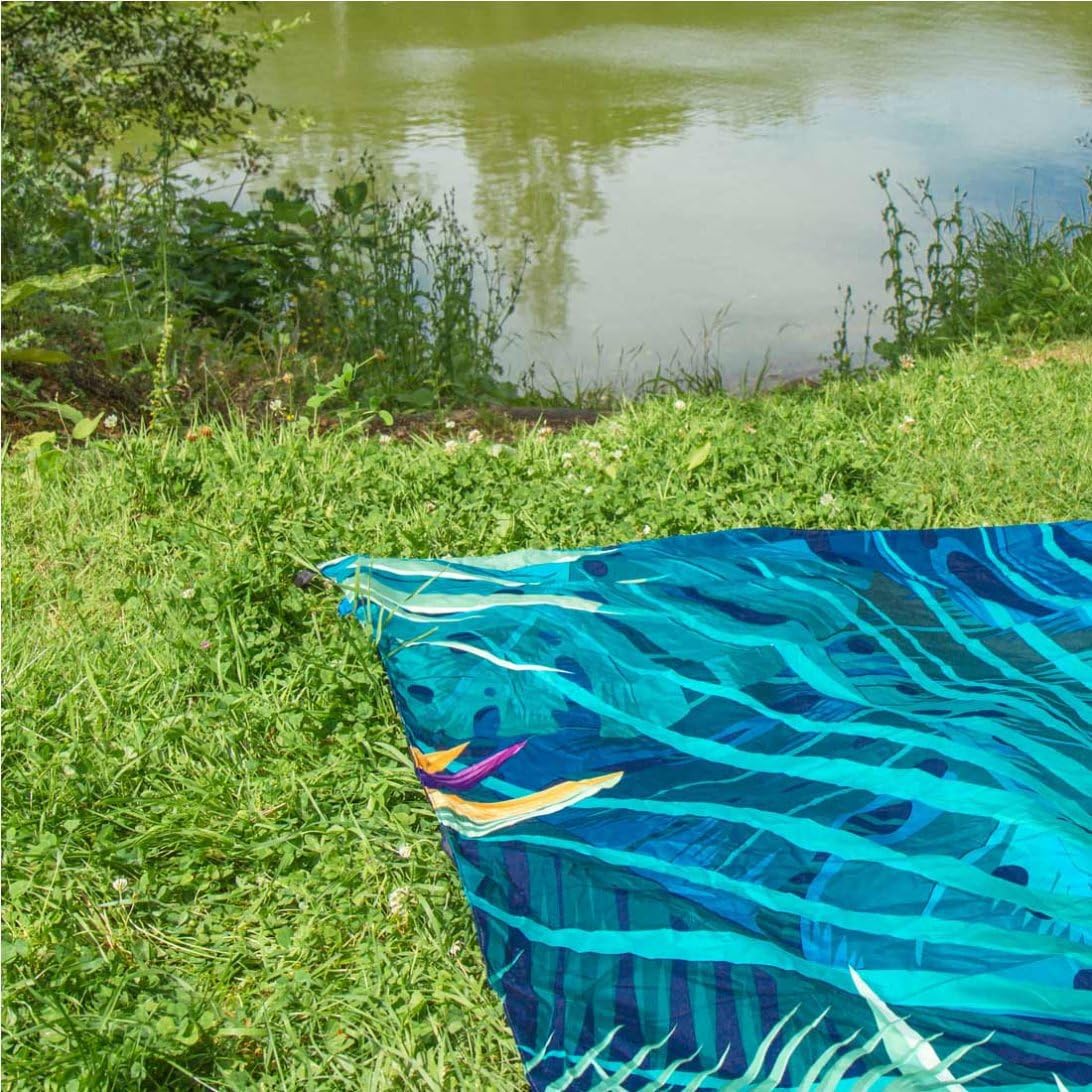 Lifeventure Koc piknikowy z nadrukiem, wodoodporny, odporny na piasek, idealny do parku, na kemping i plażę