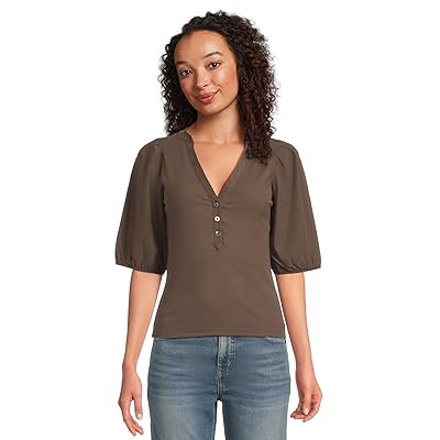 Madewell Mixy V Neck Puff T Shirts Women