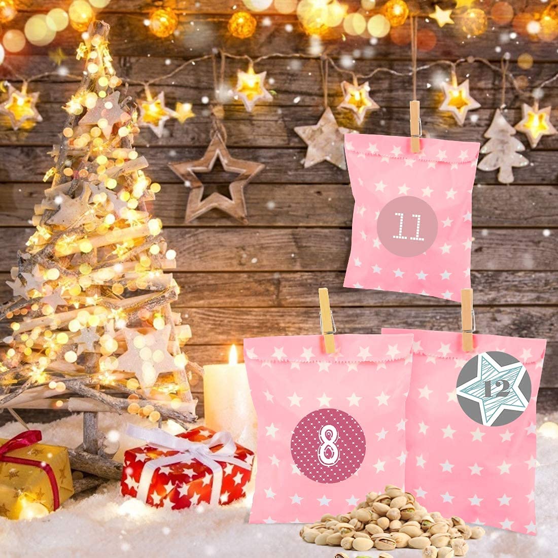 Sulanmo Calendrier De L’Avent En Bois Avec 24 Tiroirs à