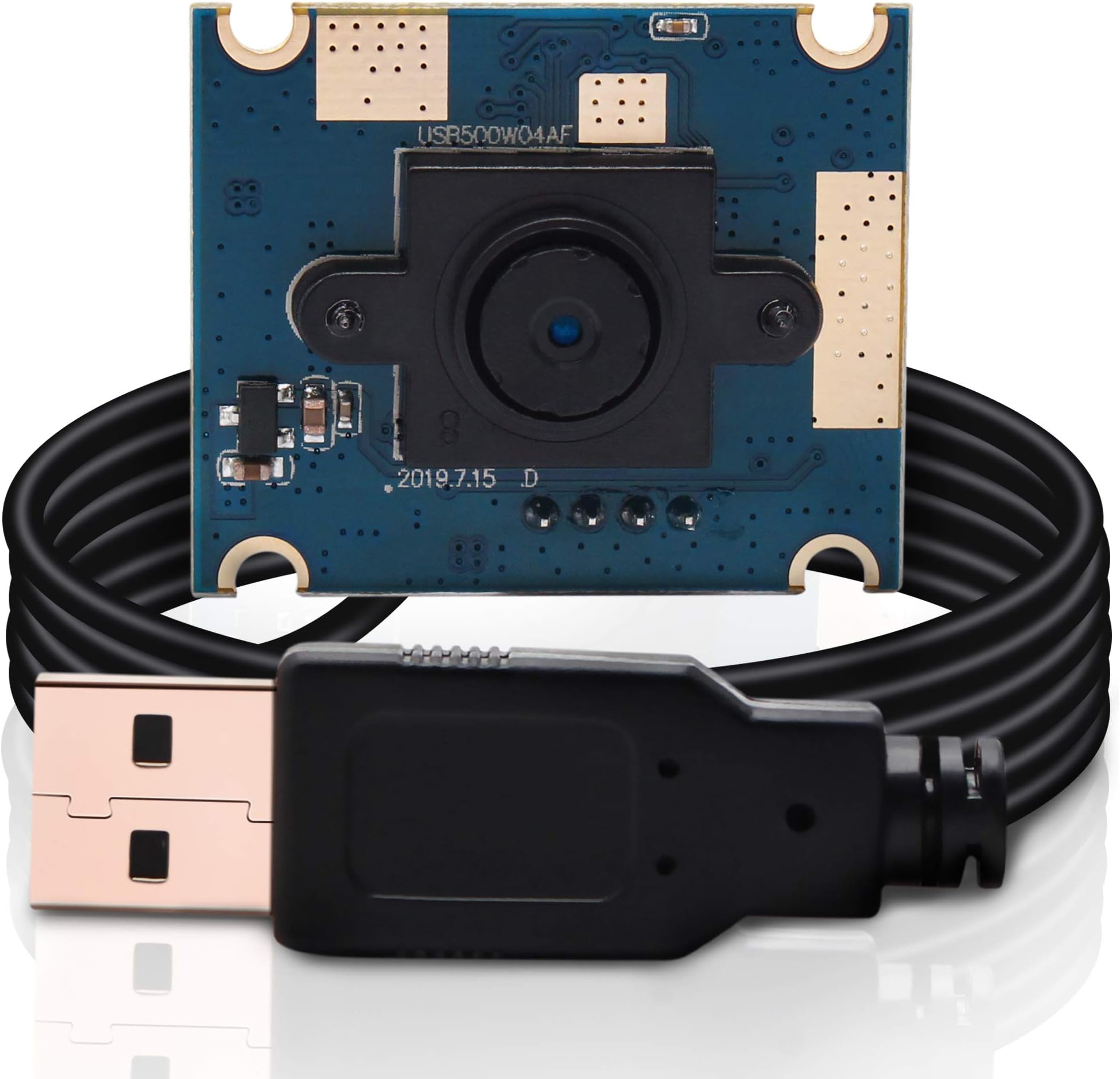 USB Camera 5MP Webcam 1944P USB UVC Camera Module Tiny Embedded USB Camera Board for Industrial Machine Webcam Plug and Play for Laptop,PC, Raspberry Pi,Jetson Nano,3.3ft/1m Cable