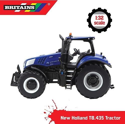 Miniatura 3 de Britains 43216 T8 Traktor New Holland T8.435 - Juego coleccionable para niños, tractor compatible con todos los juguetes de granja a escala 132,