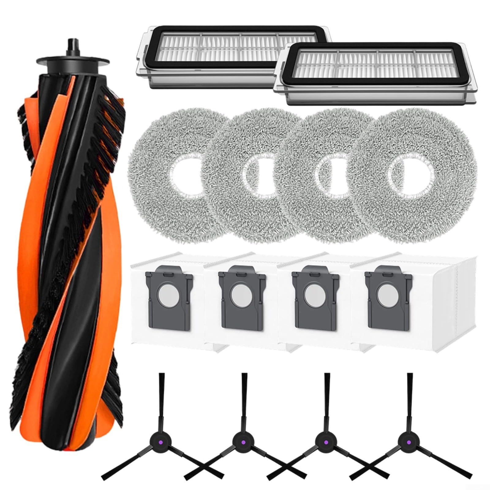 Kit de Accesorios de Repuesto para Cecotec para Robot Aspirador Conga X70,Cepillos Laterales, Filtros,Cepillo Principal,Robot Aspirador Accesorios Kit
