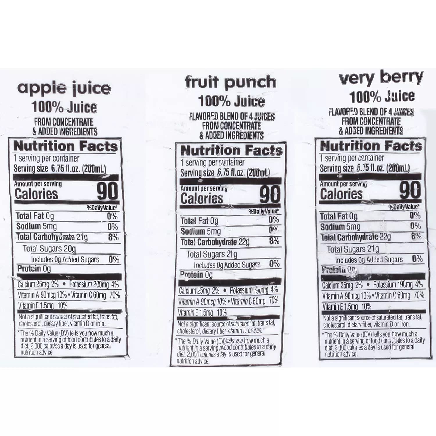 Apple & Eve 100% Juice Variety Pack | Apple, Very Berry & Fruit Punch Flavors | 6.75oz Juice Boxes, 36 Count (2 Packs of 36)