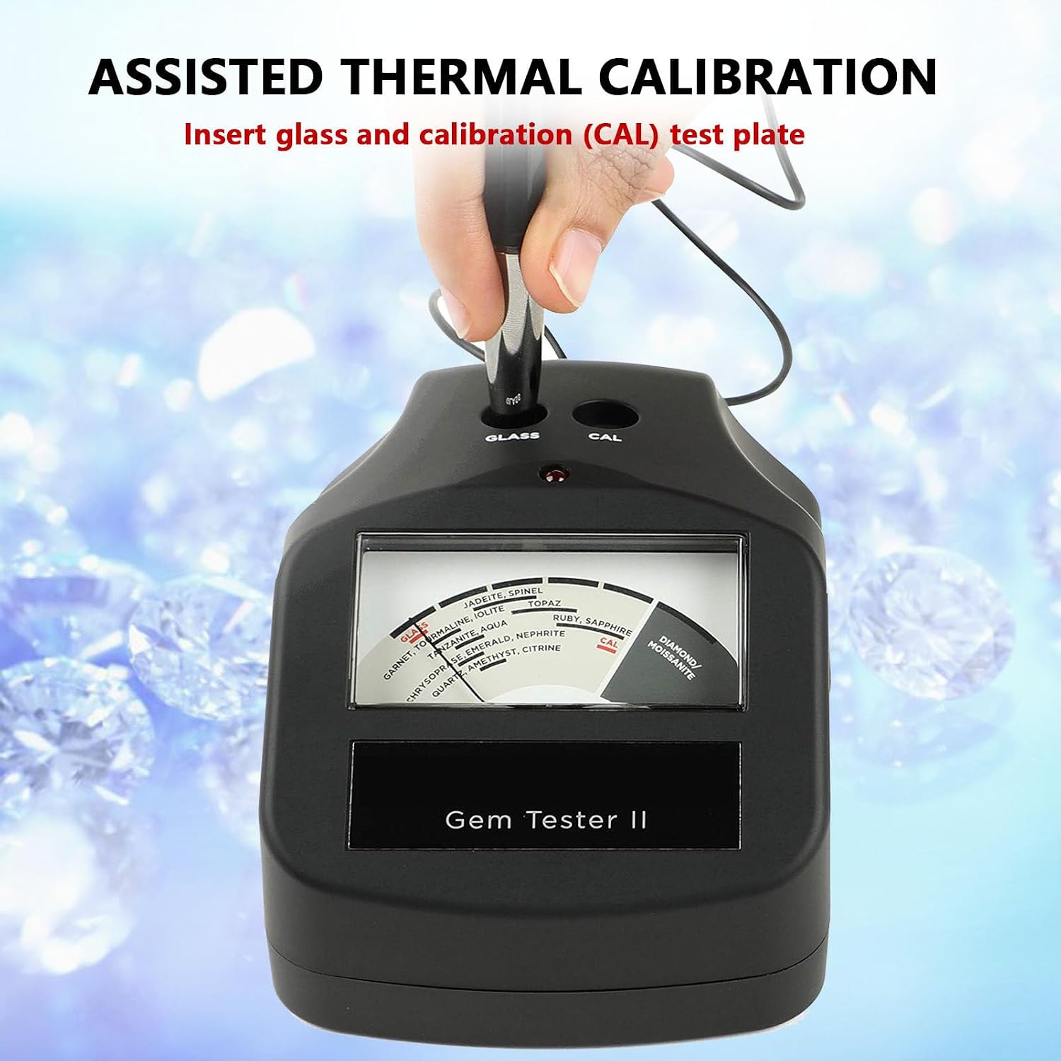 Gem Tester-Diamond Tester kit-Thermal Conductivity Meter-Diamond Tester Pen-with Assisted Thermal Calibration,for Identifying Diamonds,Moissanites and Common Colored Gemstones