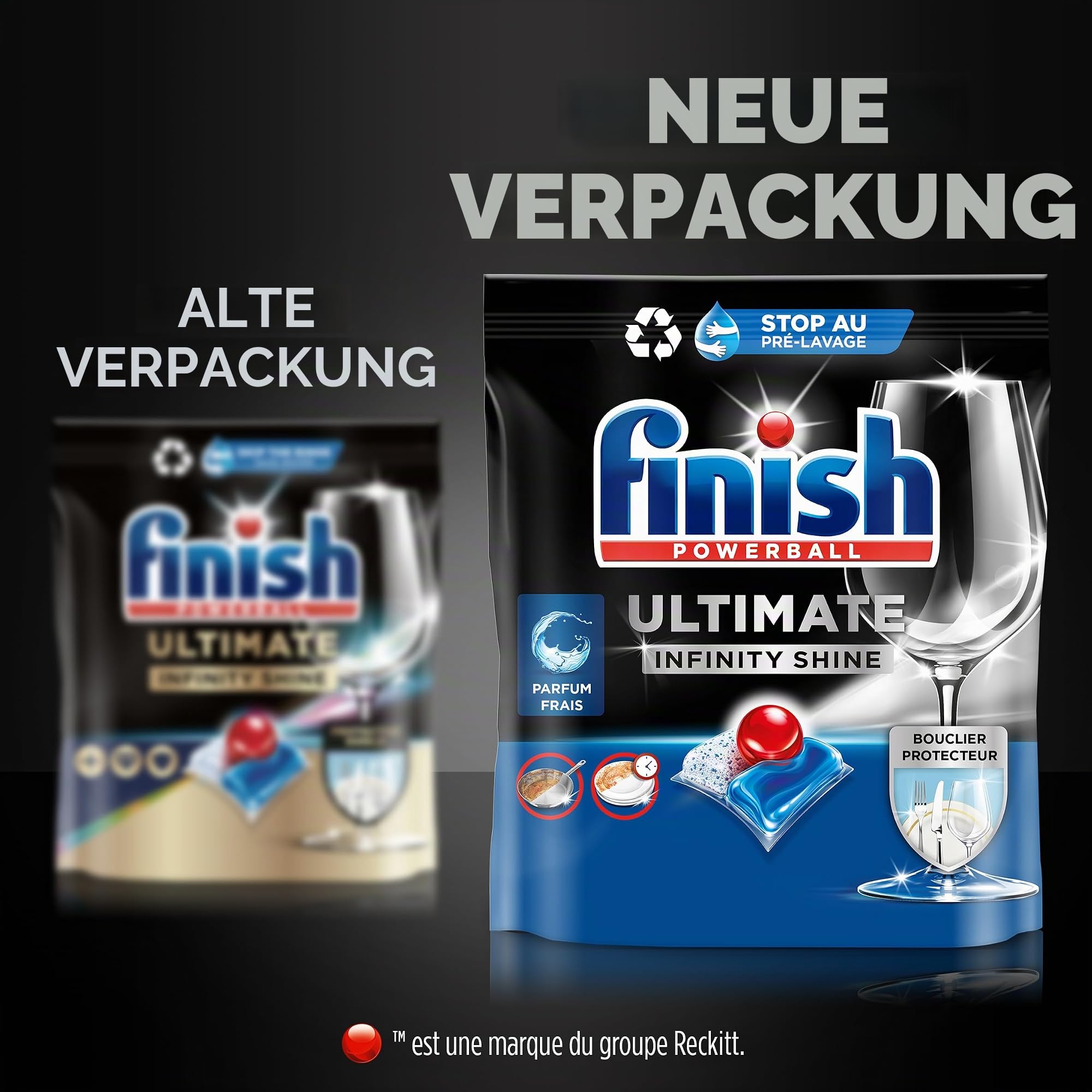 Finish Ultimate Infinity Shine Spülmaschinentabs – Geschirrspültabs für Tiefenreinigung, Fettlösekraft und Glanz mit Schutzschild… – Ansicht 2