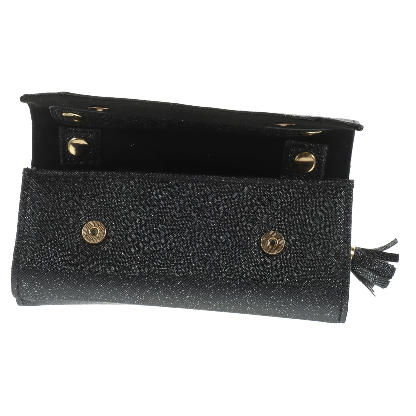 WHAMVOX Travel Jewelry Organizer Roll Multifunctional Folding Jewelry Storage Bag Glittering Pu for Necklaces Earrings and for Travel Home Use