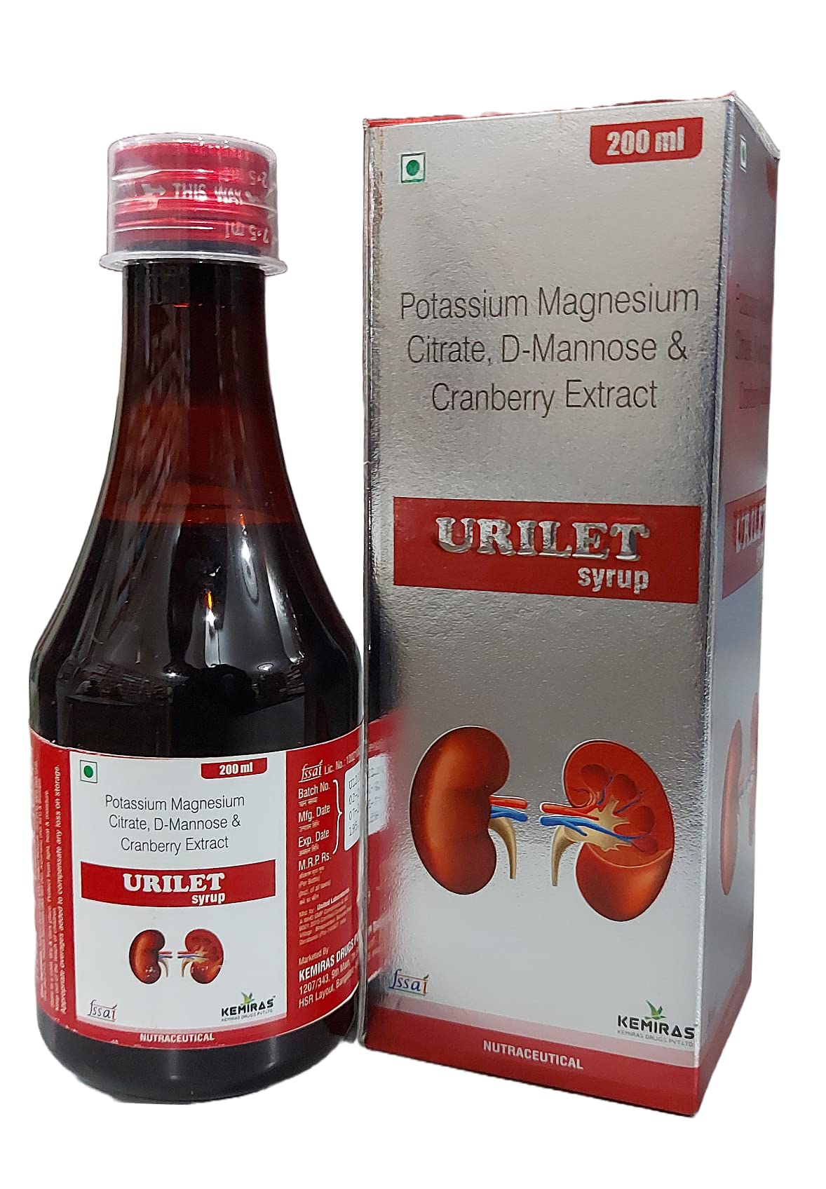 Buy URILET 200ml Alkalizer, of UTI's Contains Potassium Magnesium
