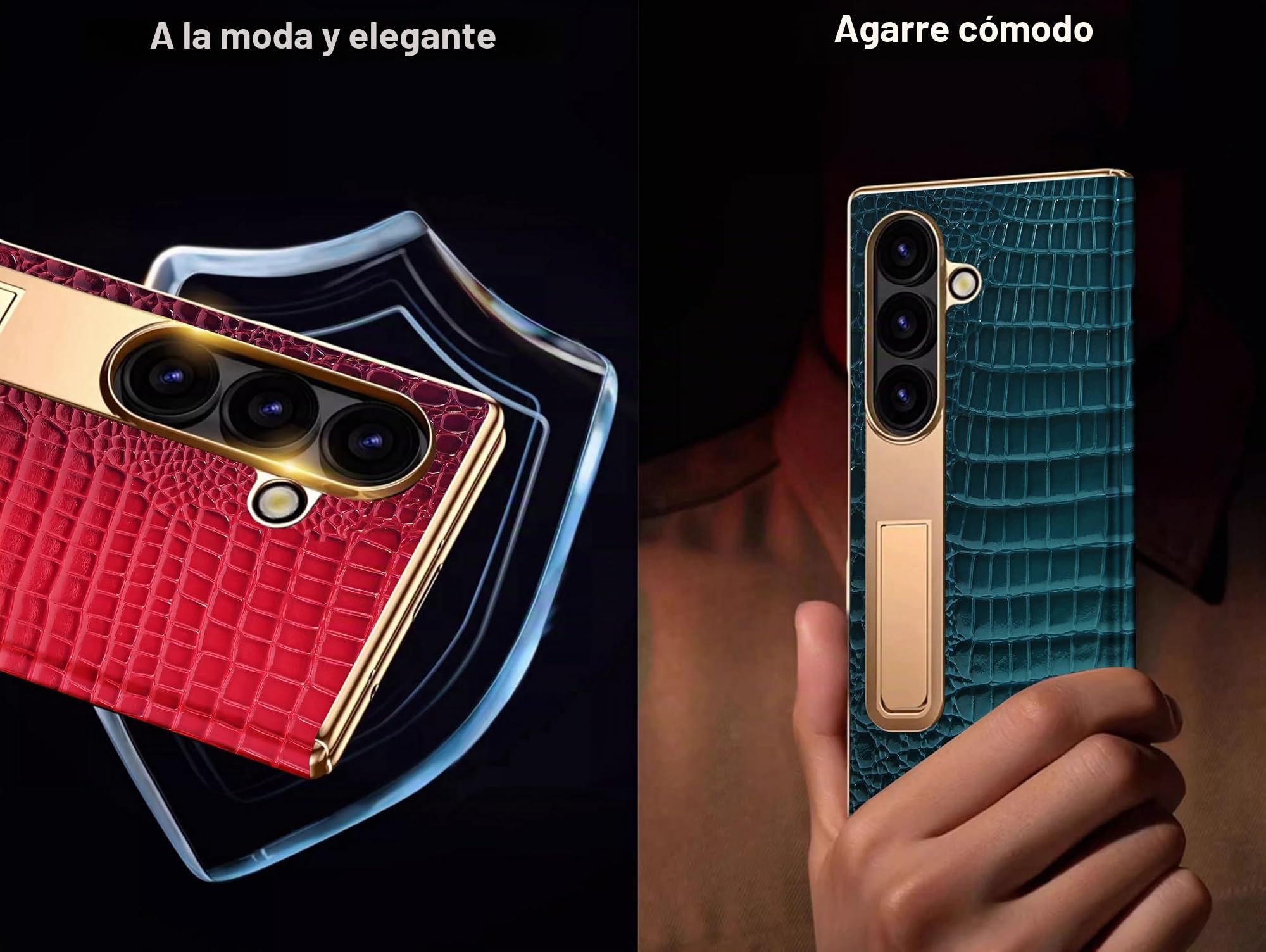 Funda de Teléfono Móvil de Cuero de Lujo para Samsung Galaxy Z Fold 7. para Samsung Z Fold7 Carcasa de Telefono con Pantalla Plegable. Estuche con Bisagras