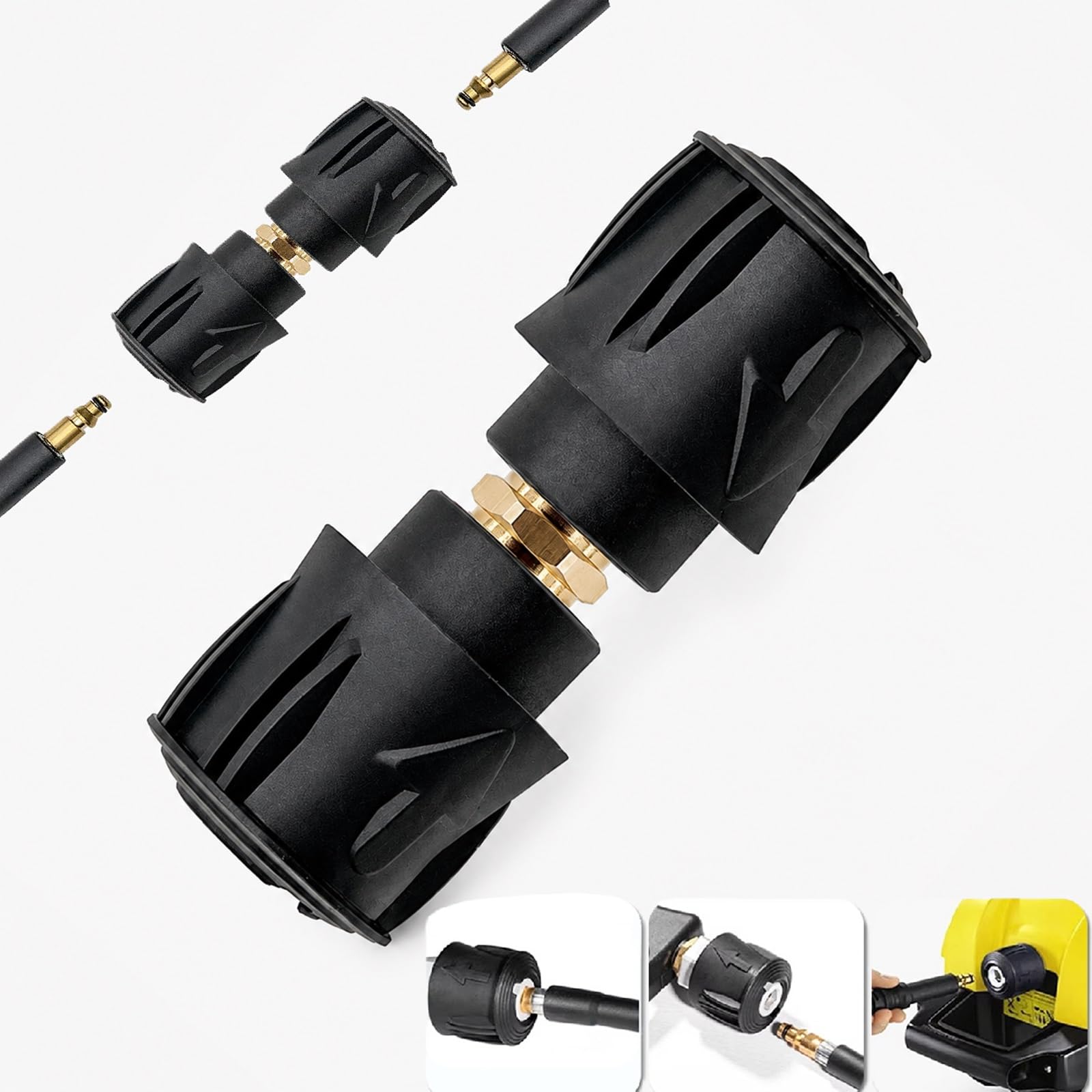2 Pack M22 14mm High Pressure Quick-Fitting for Karcher Hose Connector
