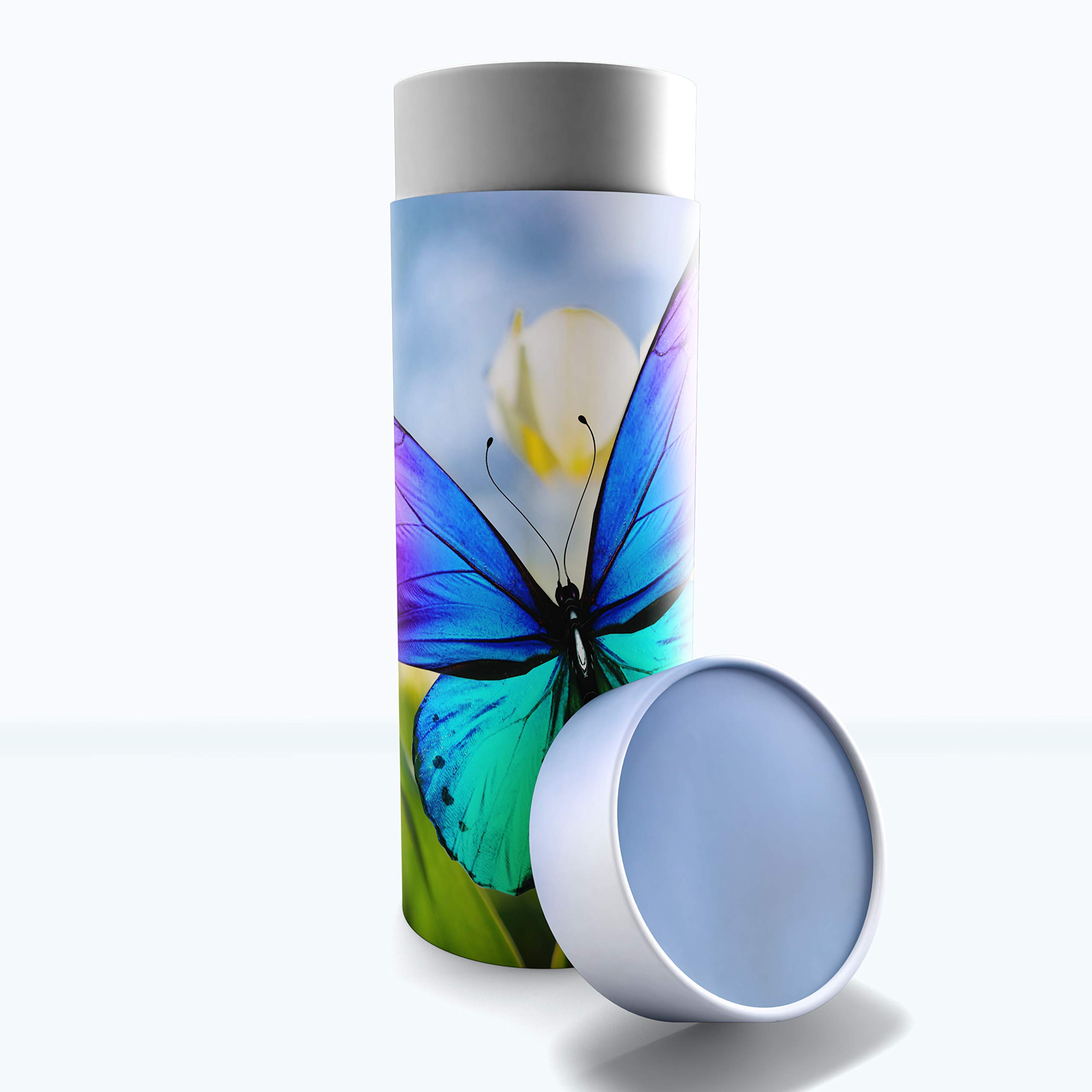 Wild Butterflies Large Scattering Urns for Human Ashes Adult - Eco Friendly Biodegradable Urns for Human Ashes - Cremation Urns for Adult Ashes - Scattering Tube - Biodegradable Urns for Human Ashes