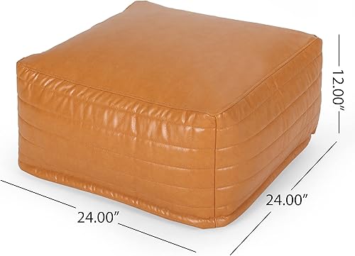 Miniatura 2 de Christopher Knight Home Puf Baddow, Caramelo