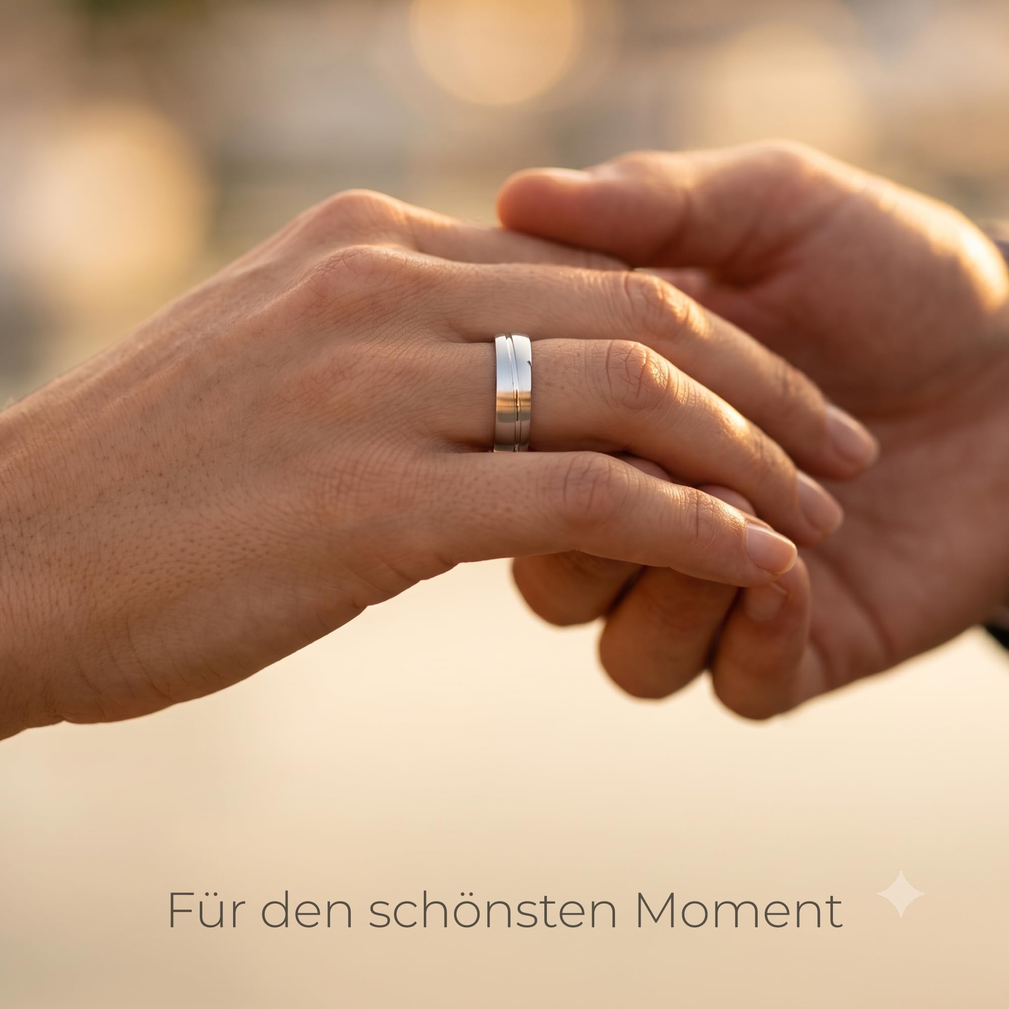 Kolibri Rings Sterling Silber 925 Ring Verlobungsring Partnerring Ehering Unisex - Inkl. Gravur und Etui
