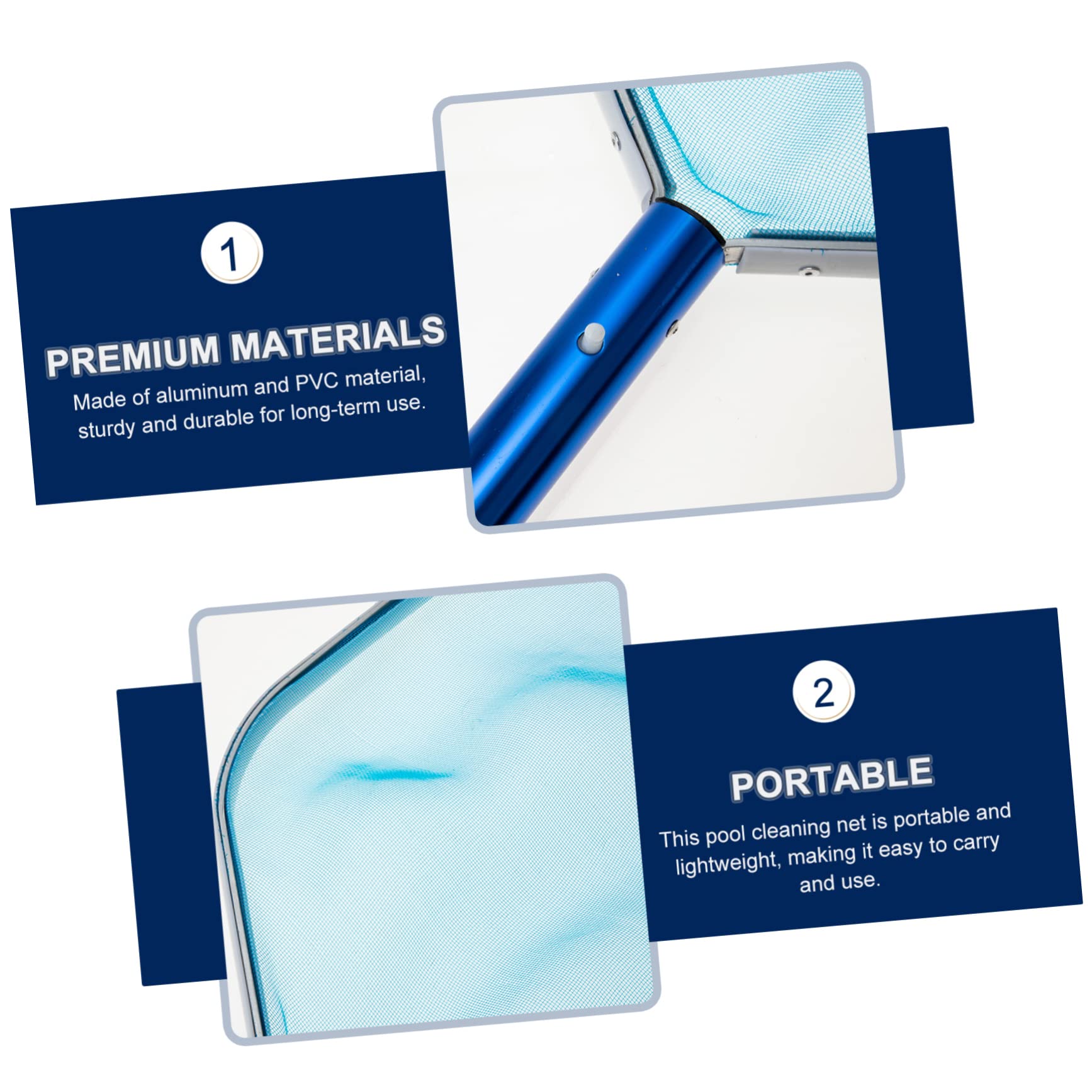 UKCOCO Limpieza para con Skimmer de Agua para Limpiar Estanques y Herramienta para Recoger Plantas Acuáticas y Escombros Ligera y de Usar