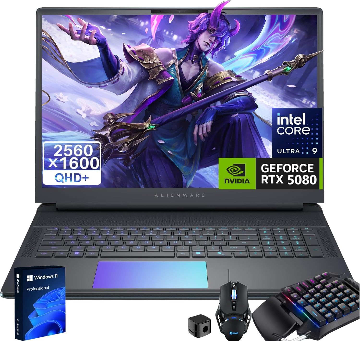 Alienware 18 Area-51 Gaming Laptop 2025, NVIDIA RTX 5080, Intel Ultra 9 275HX, 1…