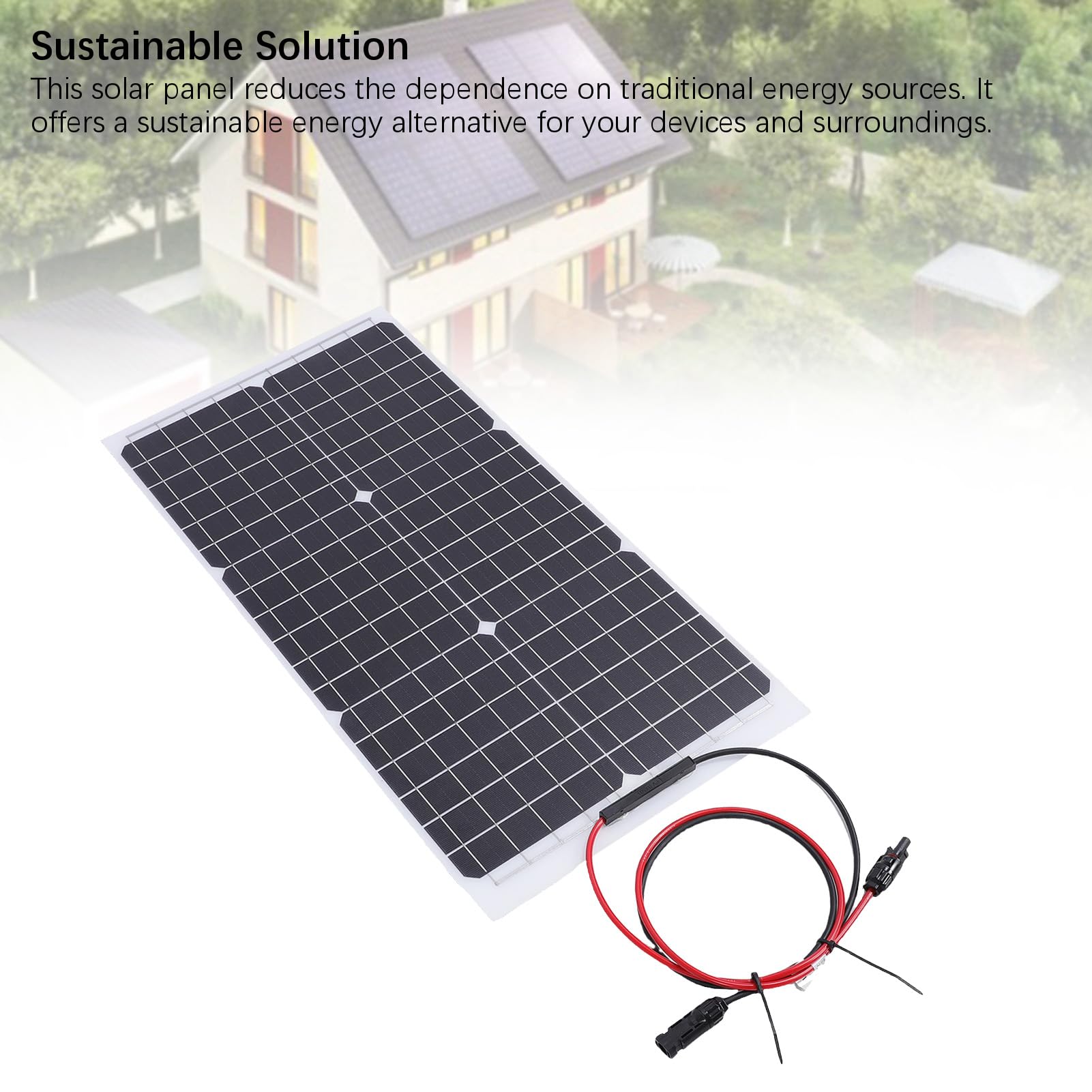 FILFEEL Pannello Solare in Silicio Monocristallino 30W 18V Pannello di Ricarica Solare Semi Flessibile per Sistemi di Alimentazione Fuori Rete per e Barche
