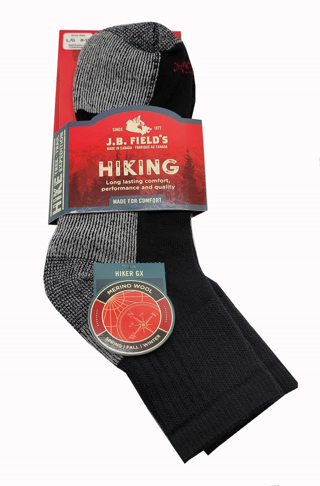 J.B. Field's 3 Paar Low Cut Wandersocken aus 74% Merinowolle für Damen & Herren für Herbst, Sommer, Trekking & Outdoor
