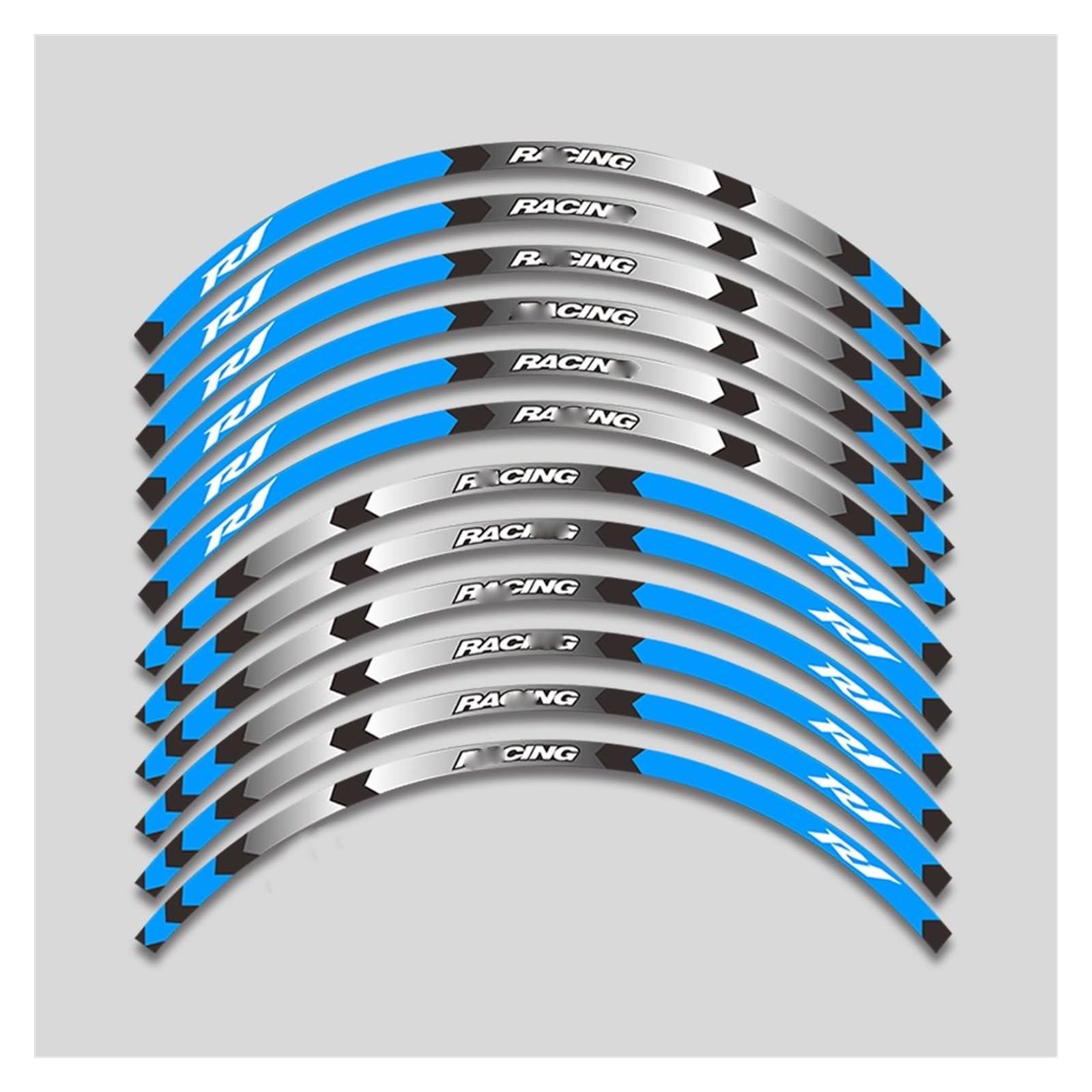 Frynuzb A1 Applique For For Yzfr1 Yzf R1 17Inch Motorcycle Sticker Wheels Reflective Stripe Rim Waterproof Decorative Decals Set(A1)