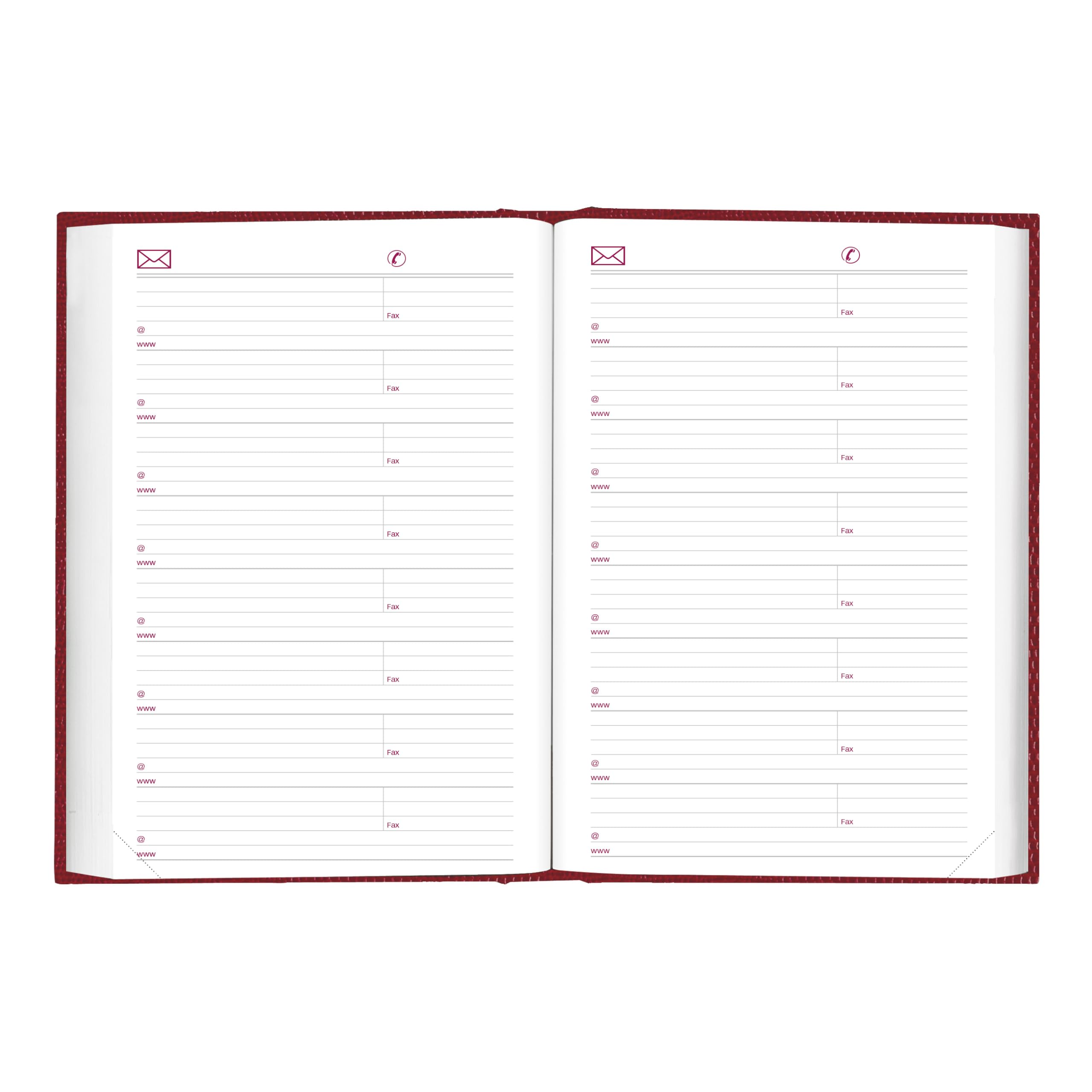 Brownline® - Agenda giornaliera/mensile tradizionale 2027, 12 mesi, da gennaio a dicembre, rilegatura perfetta, 19,1 x 12,7 cm, rosso brillante (CB387.RED)