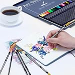 Set de crayons aquarelle, Ensemble de 36 Couleurs, Ensemble de crayons à dessin d'art multicolore, Fournitures d'Art pour dessiner de l'art, Sketching, Shading, Coloring Crayons pour adultes, Débutants & Artistes en boîte en étain