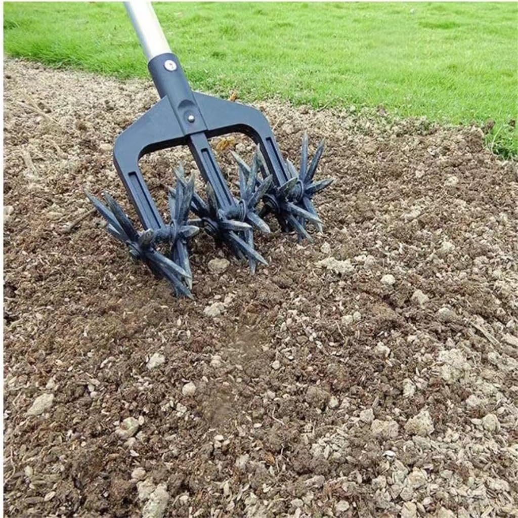 Strumento Coltivatore Rotante, Multifunzione Fresa Ad Artiglio 2 In 1 Scarificatore Del Terreno Del Giardino Miscelazione Del Terreno Ventilato Design Rimovibile Motozappa Rotativa