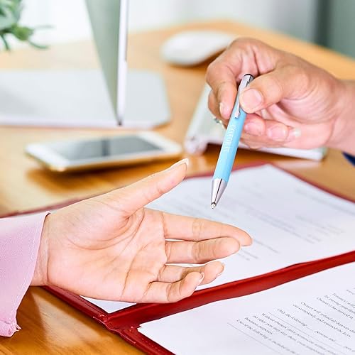 Miniatura 7 de Outus Juego de 5 bolígrafos con frases inspiradoras motivacionales para mujer, bolígrafos de tinta negra de metal, regalos de Navidad, bolígrafos