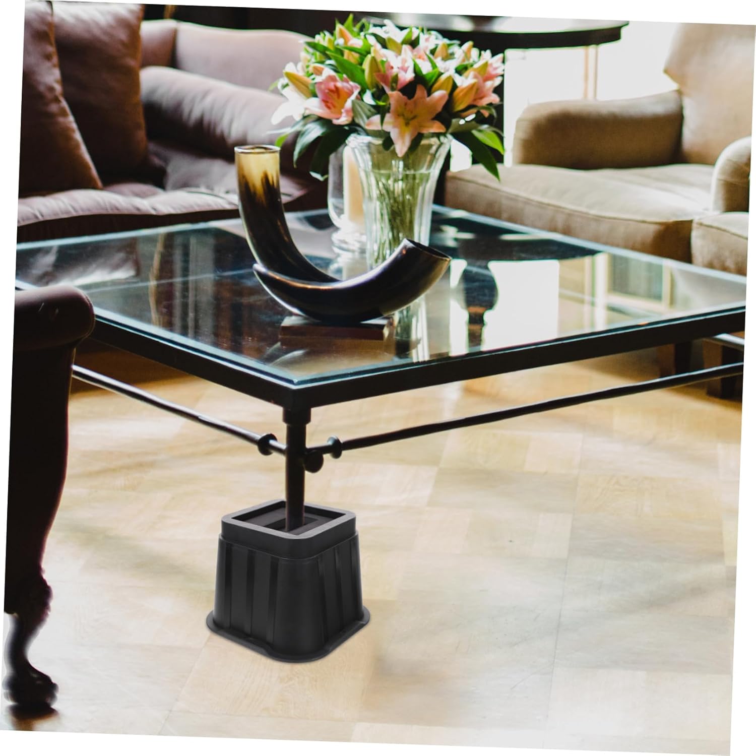 ABOOFAN 4sets Hardwood Floor Protector Furniture Levelers Chair Leg Covers Non-Slip Furniture Feet Risers