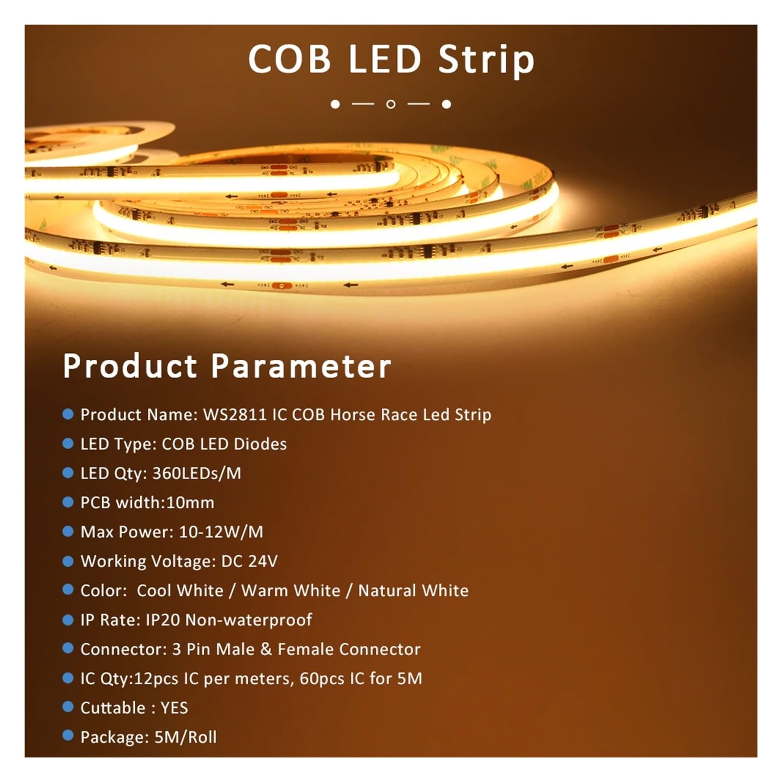 Contrôleur d'éclairage d'escalier Bande Lumineuse LED COB WS2811 5 M, 10 M, 15 M, Avec Détecteur De Mouvement PIR 24 V, 400 W, Contrôleur D'escalier, Éclairage Décoratif pour éclairage intérieur sous