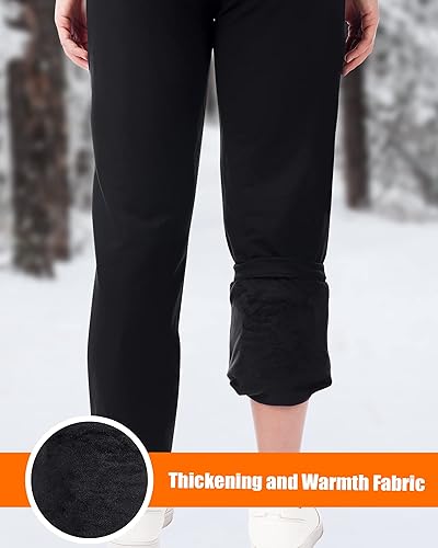 Miniatura 4 de HEATEDTEK Pantalones térmicos para mujer, pantalones térmicos cálidos para mujer, 8 almohadillas térmicas, 3 controles de temperatura (sin batería)