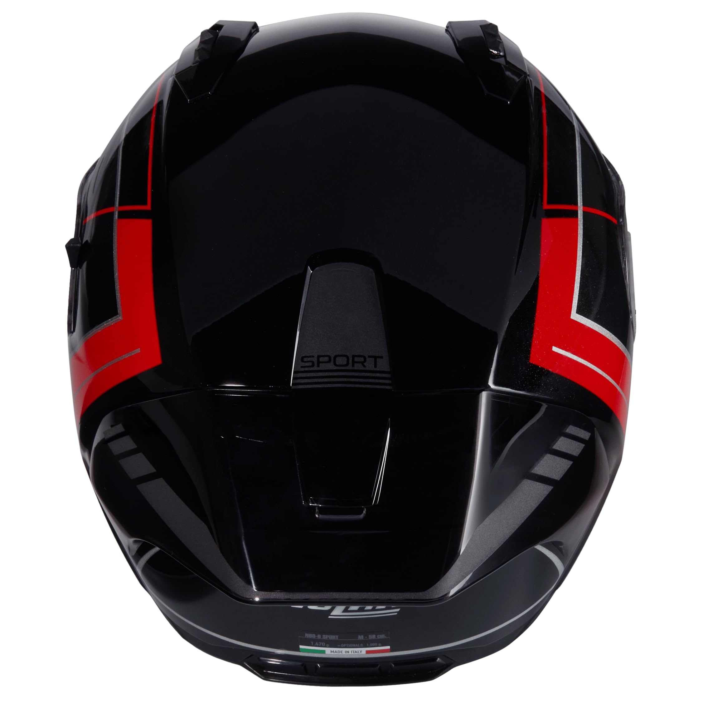 NOLAN Kask motocyklowy N60-6 Sport MESMERICO 342 L, czarny/czerwony