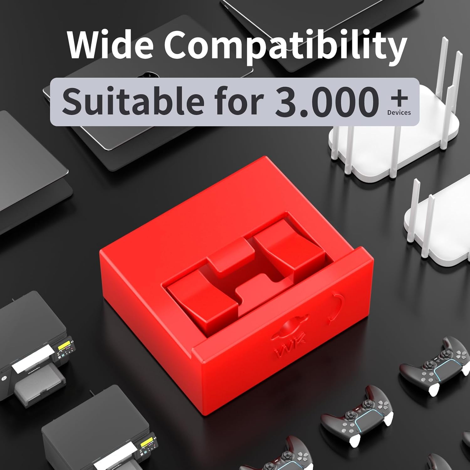 100PCS USB-A Port Blockers with 5 Keys-Removable Type-A Data Protection - Dust & Moisture Resistant Shield for Laptops, PCs, Gaming Devices & Tamper Protection（Red）